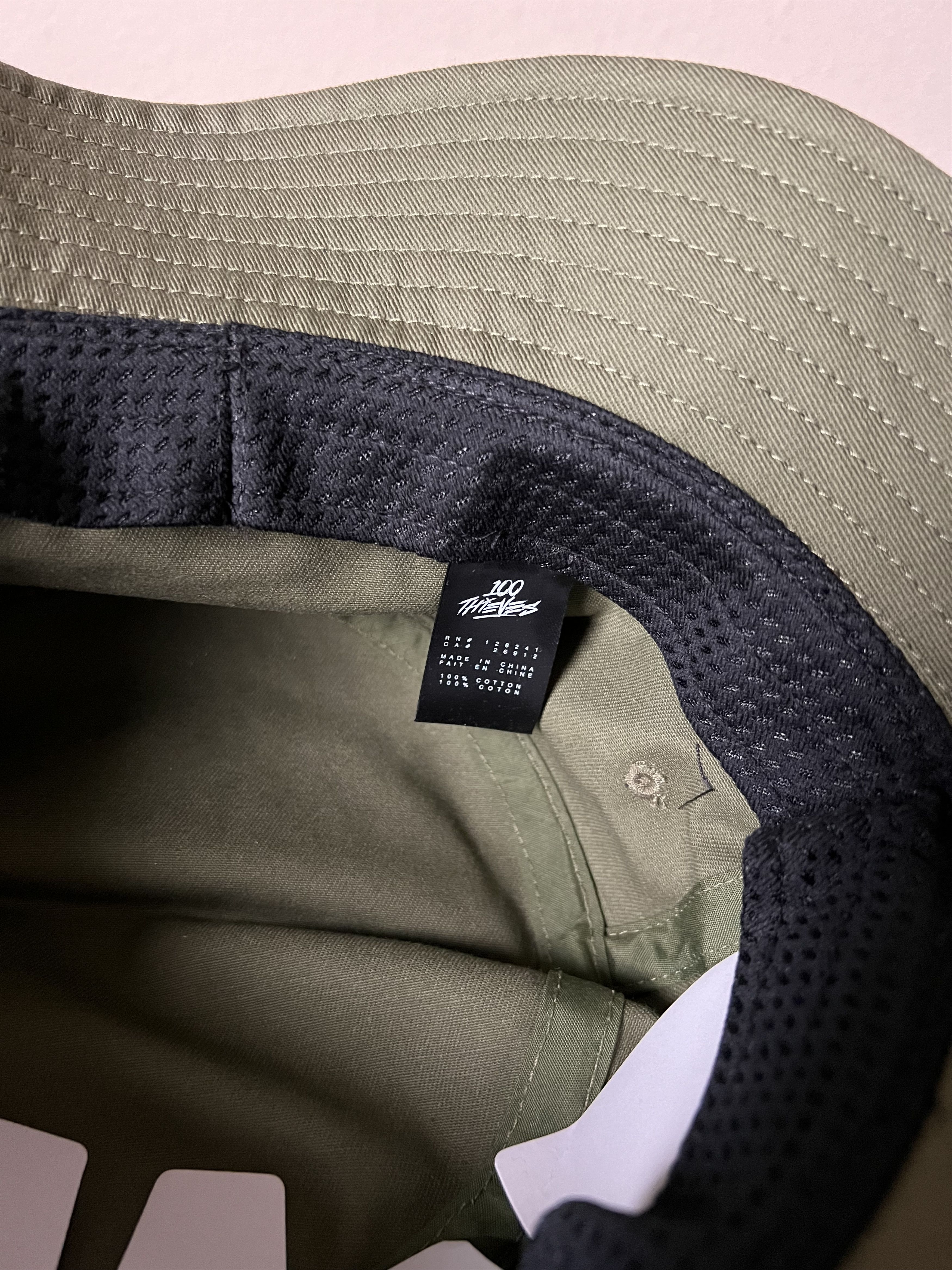 100 Thieves 100 Thieves Bucket Hat in Olive Green Size ONE SIZE - 4 Thumbnail