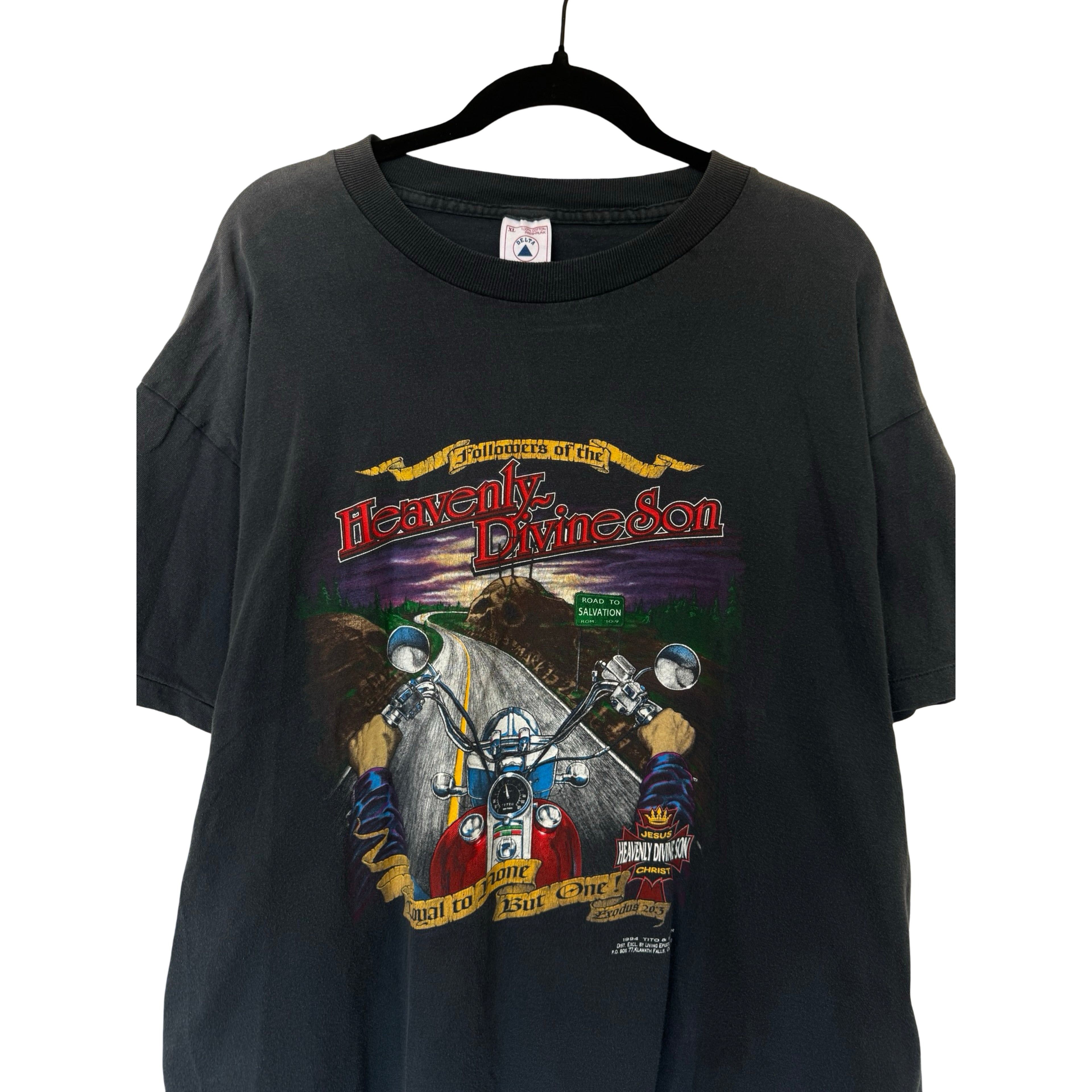 Vintage Heavenly Divine Son Biker Tee 1994 Size US XL / EU 56 / 4 - 3 Thumbnail
