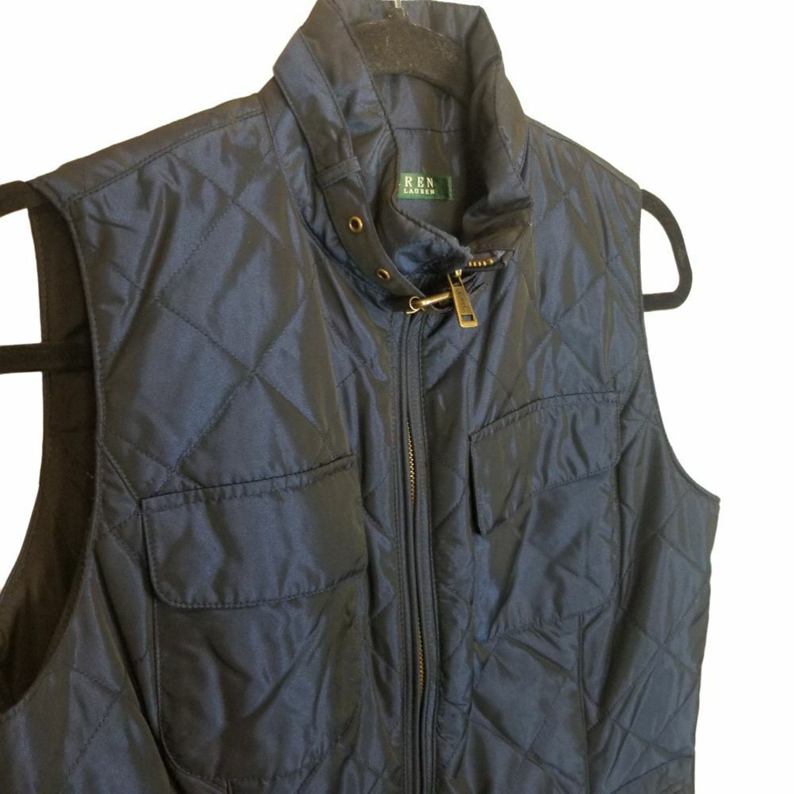 Lauren Ralph Lauren Lauren Ralph Lauren Women Shiny Quilted Vest Full Zip Jacket Size S / US 4 / IT 40 - 4 Thumbnail