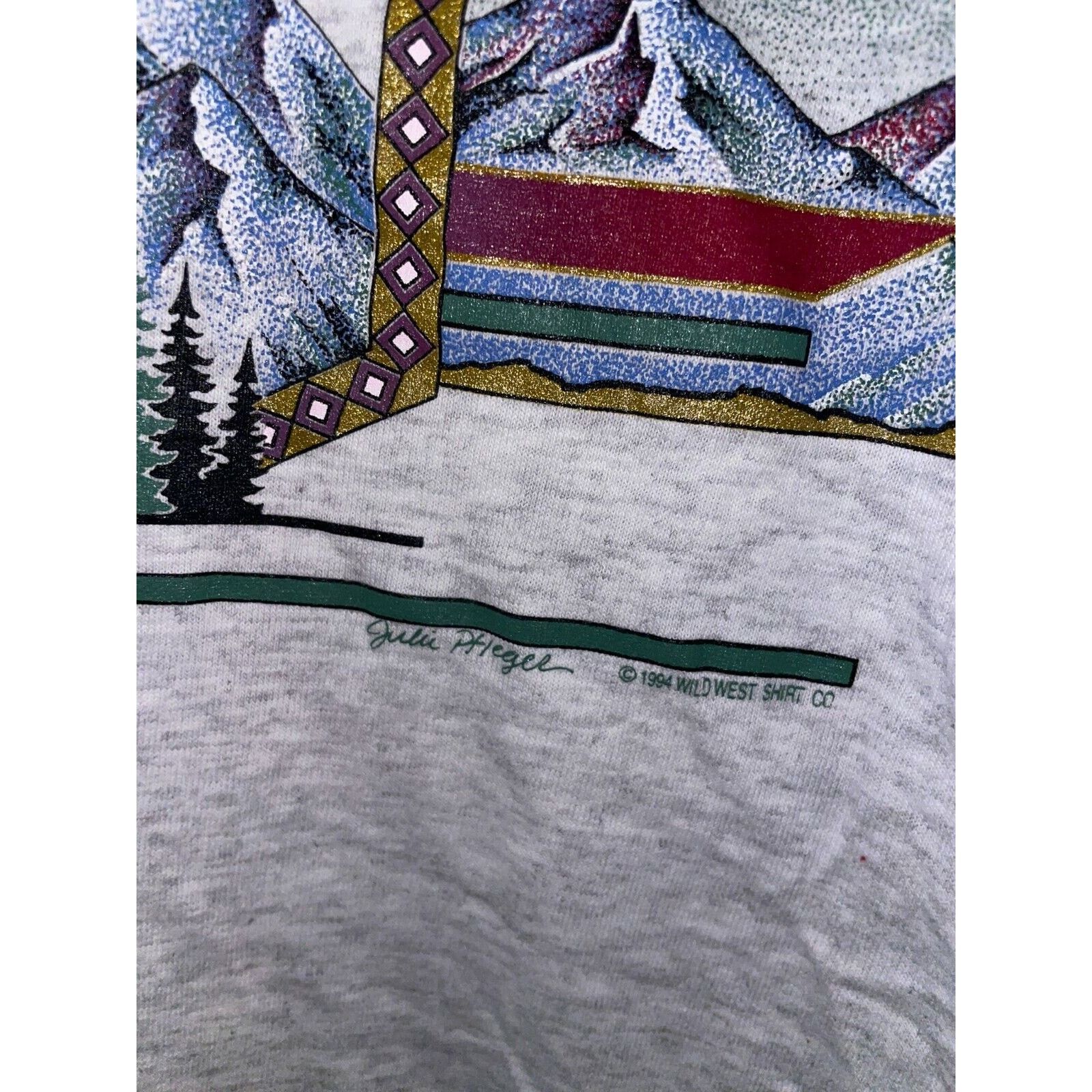 Vintage Vintage Fort Benton Shirt Montana Nature Gray Tee VTG 90s M Size US L / EU 52-54 / 3 - 6 Thumbnail