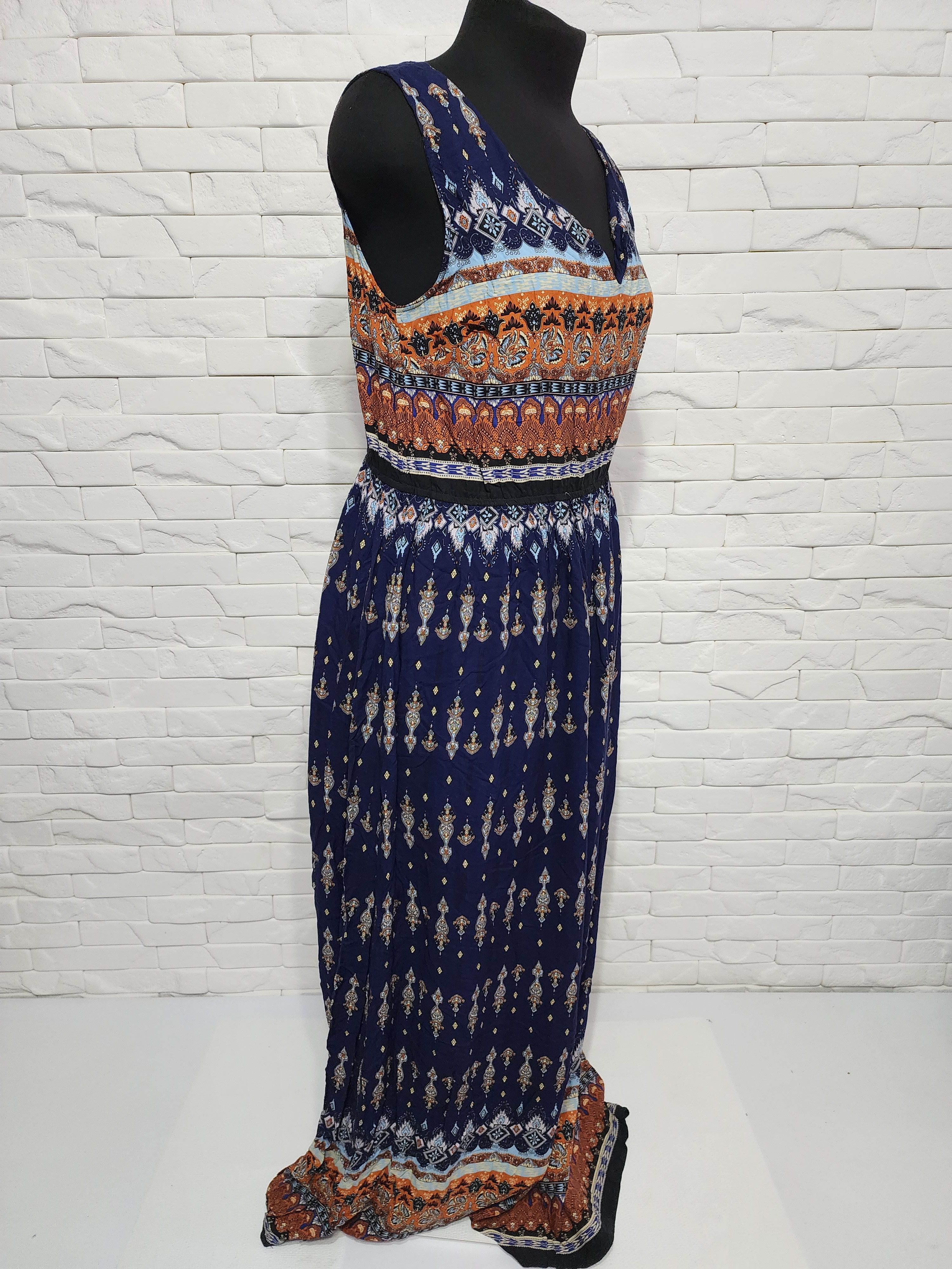 Other Multi-colored dress made of genuine viscose. Size M / US 6-8 / IT 42-44 - 2 Thumbnail