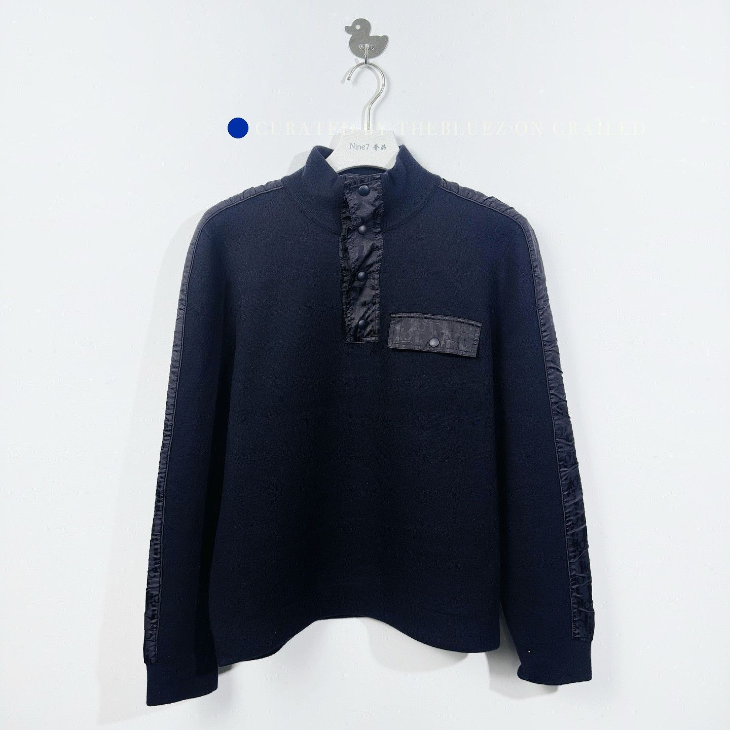 Dior Mock Neck Sweater in Blue - Size XL Size US XL / EU 56 / 4 - 1 Thumbnail