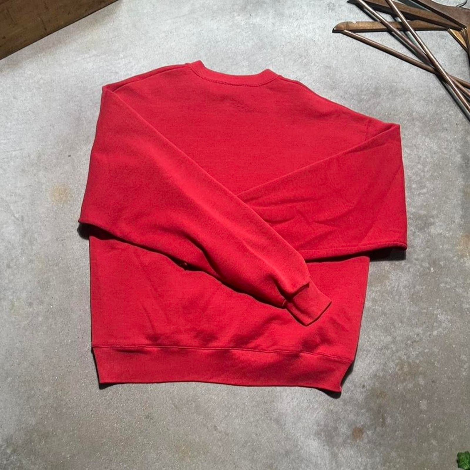 Jerzees Vintage 90s Morning Sun Birds Snow Crewneck Red Sweatshirt Size L / US 10 / IT 46 - 3 Thumbnail