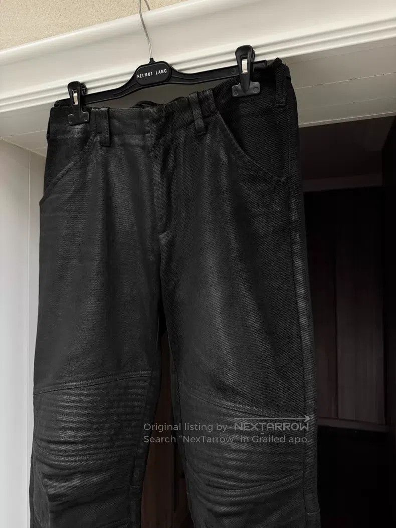 Helmut Lang Helmut Lang Black Waxed Zip Pants Size US 30 / EU 46 - 3 Thumbnail