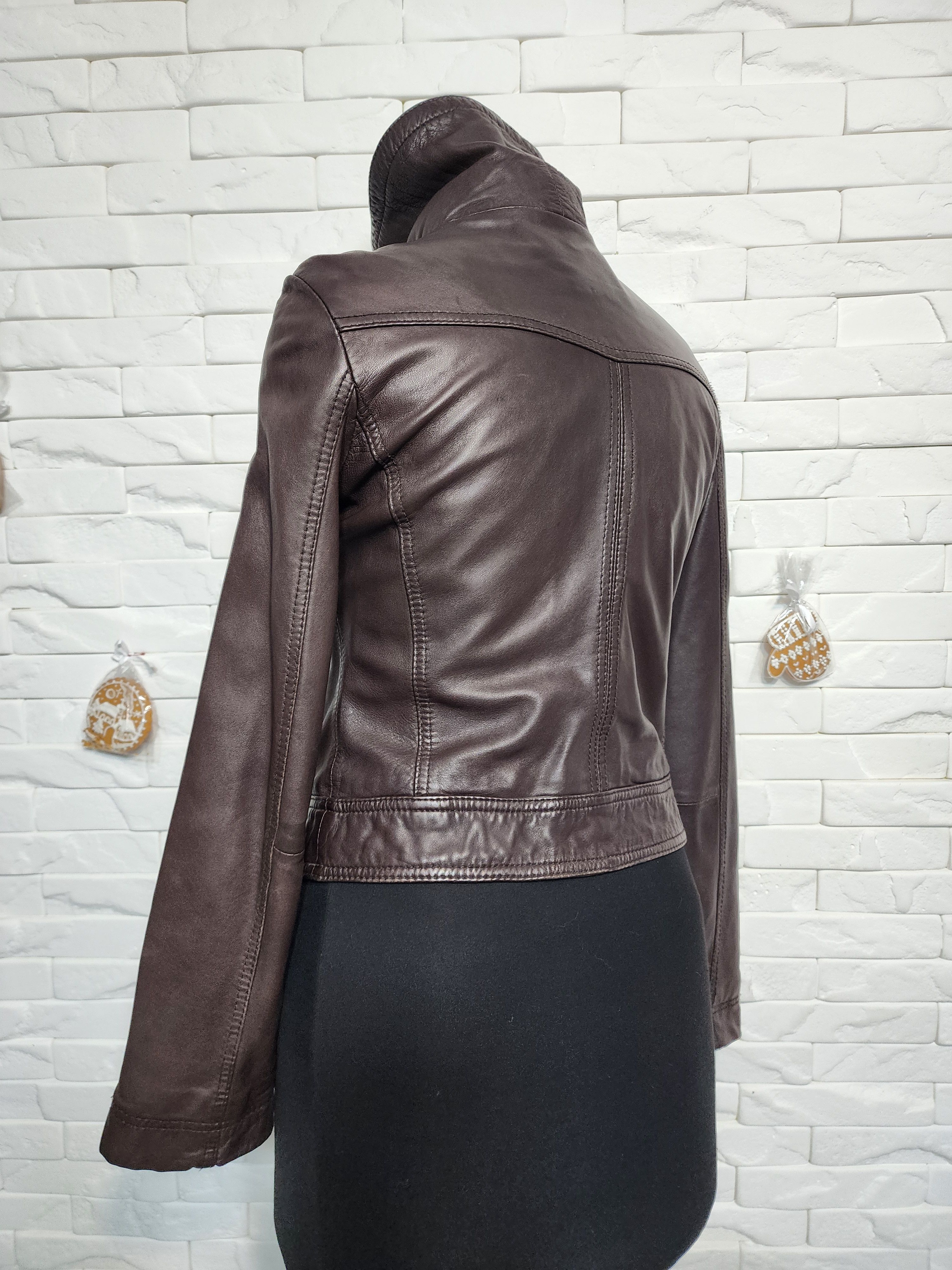 Genuine Leather Brown Genuine Leather Women's Jacket: Soft Leather Size M / US 6-8 / IT 42-44 - 7 Thumbnail