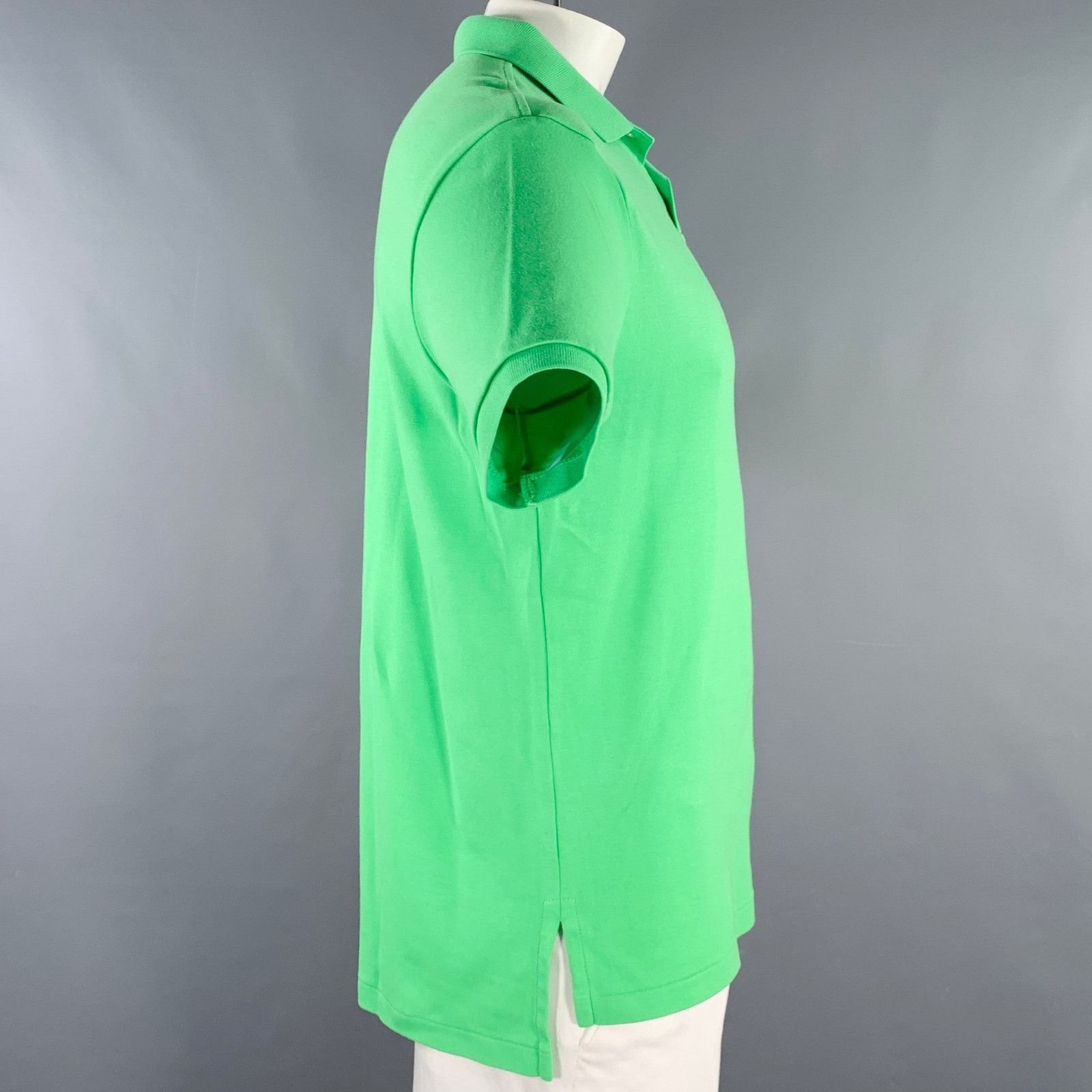 Polo Ralph Lauren Size L Lime Green Cotton Half Placket Polo Size US L / EU 52-54 / 3 - 2 Thumbnail