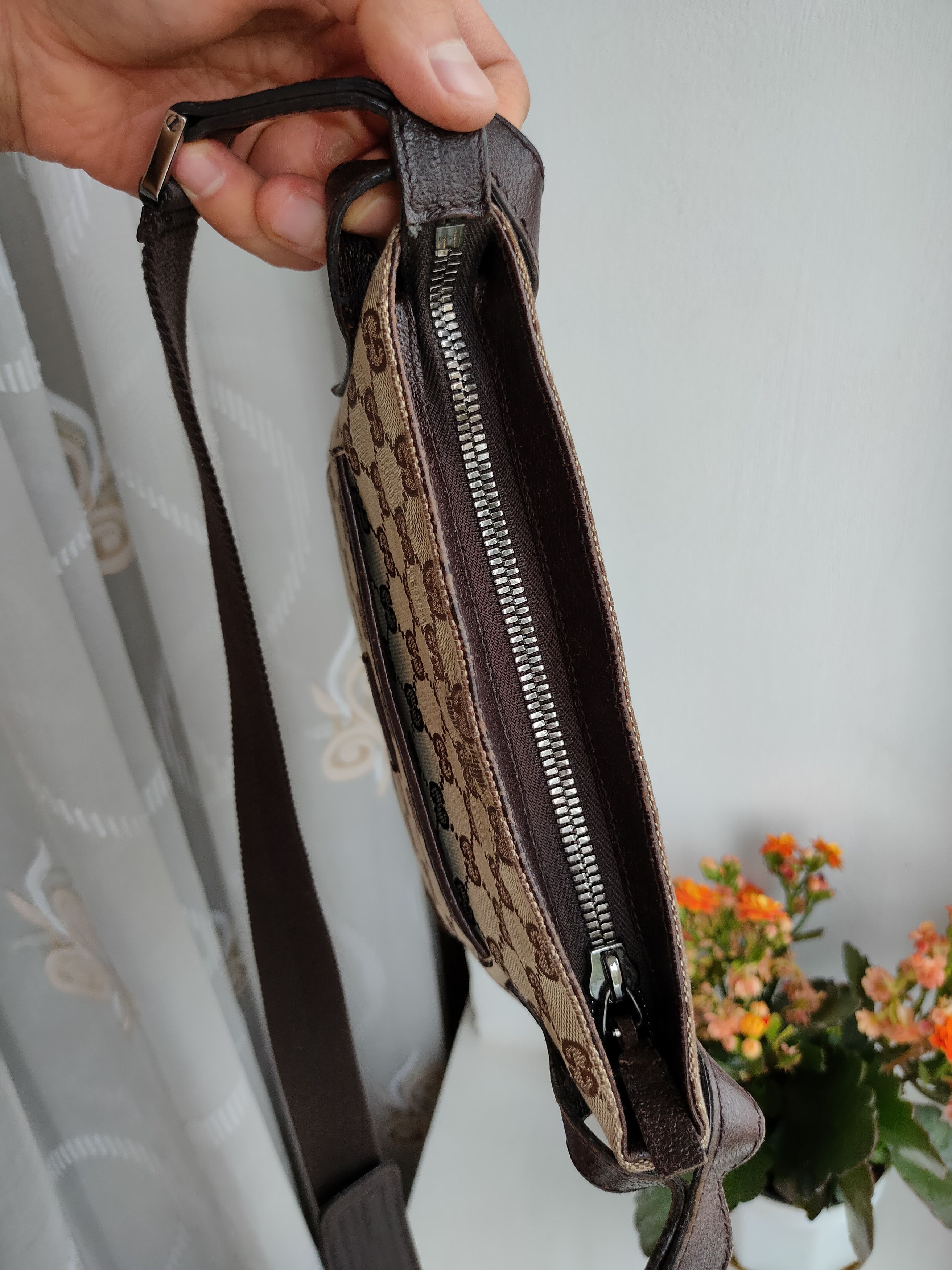 Gucci Gucci GG Pattern Canvas Leather Shoulder Bag Messenger Bag Size ONE SIZE - 9 Thumbnail