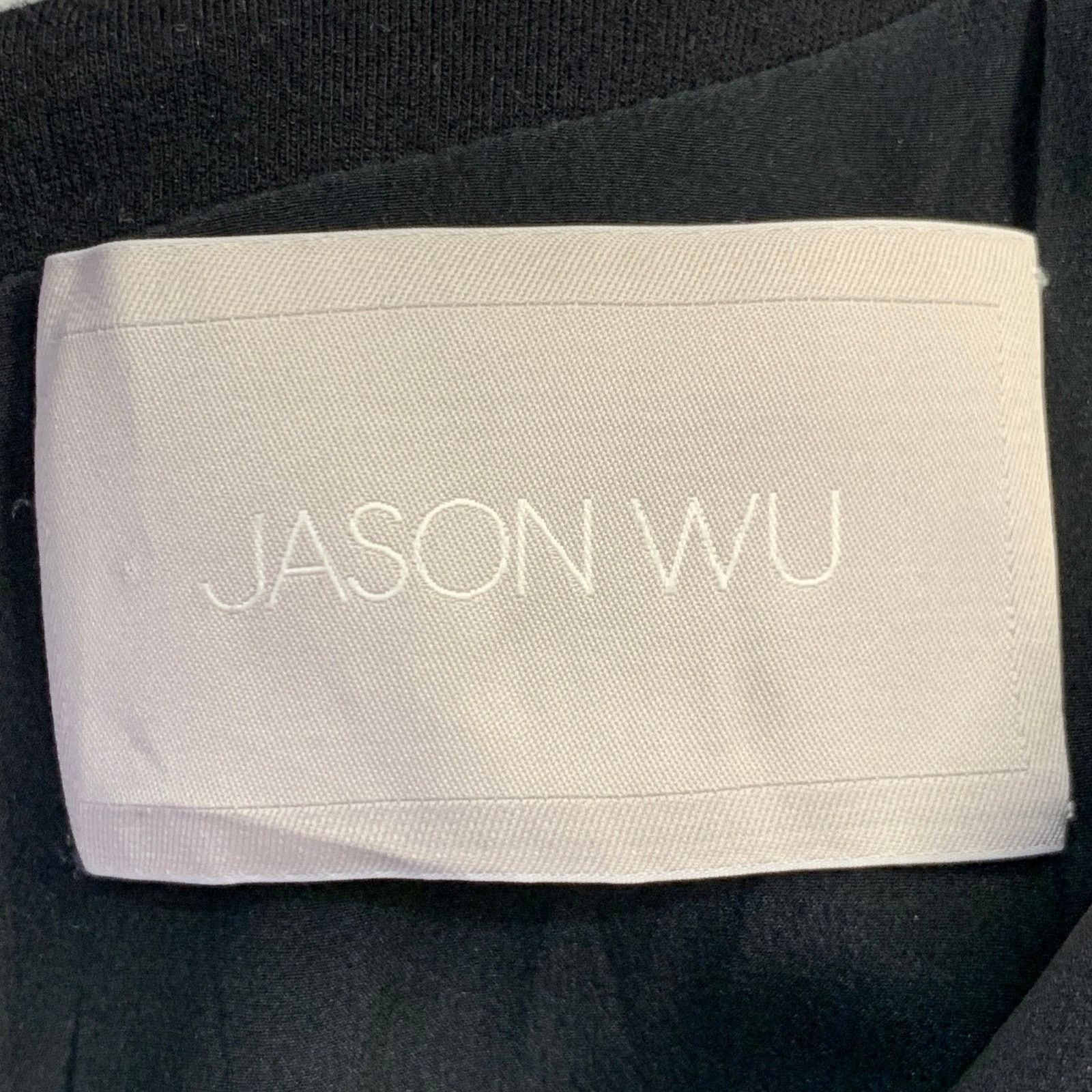 Jason Wu 6 Black White Color Block Short Sleeve Peplum Pleated Dress Size M / US 6-8 / IT 42-44 - 8 Thumbnail