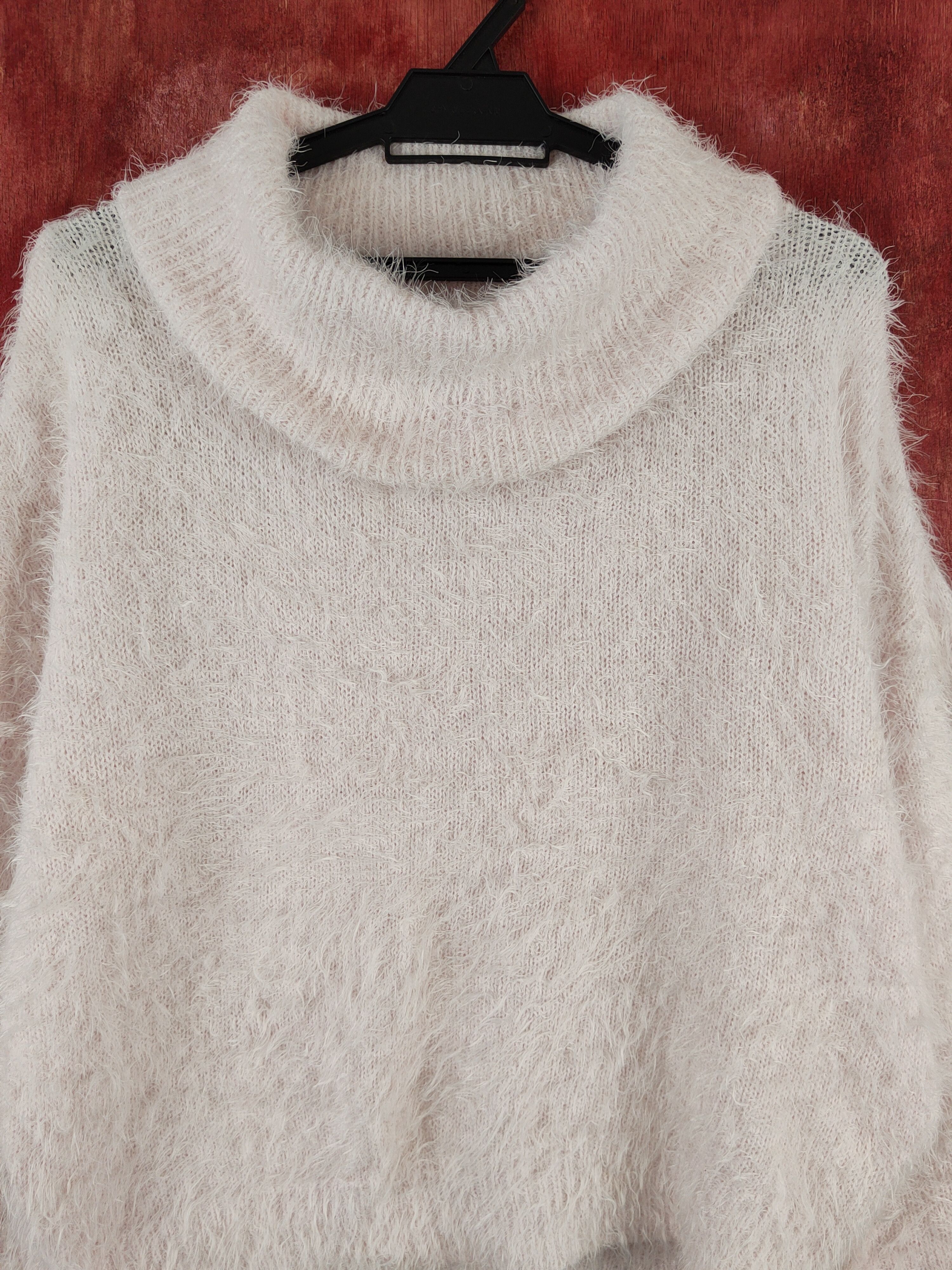 Vintage Ray Cassin Favori Pink Fur Mohair Knitwear #S2006 Size L / US 10 / IT 46 - 2 Thumbnail