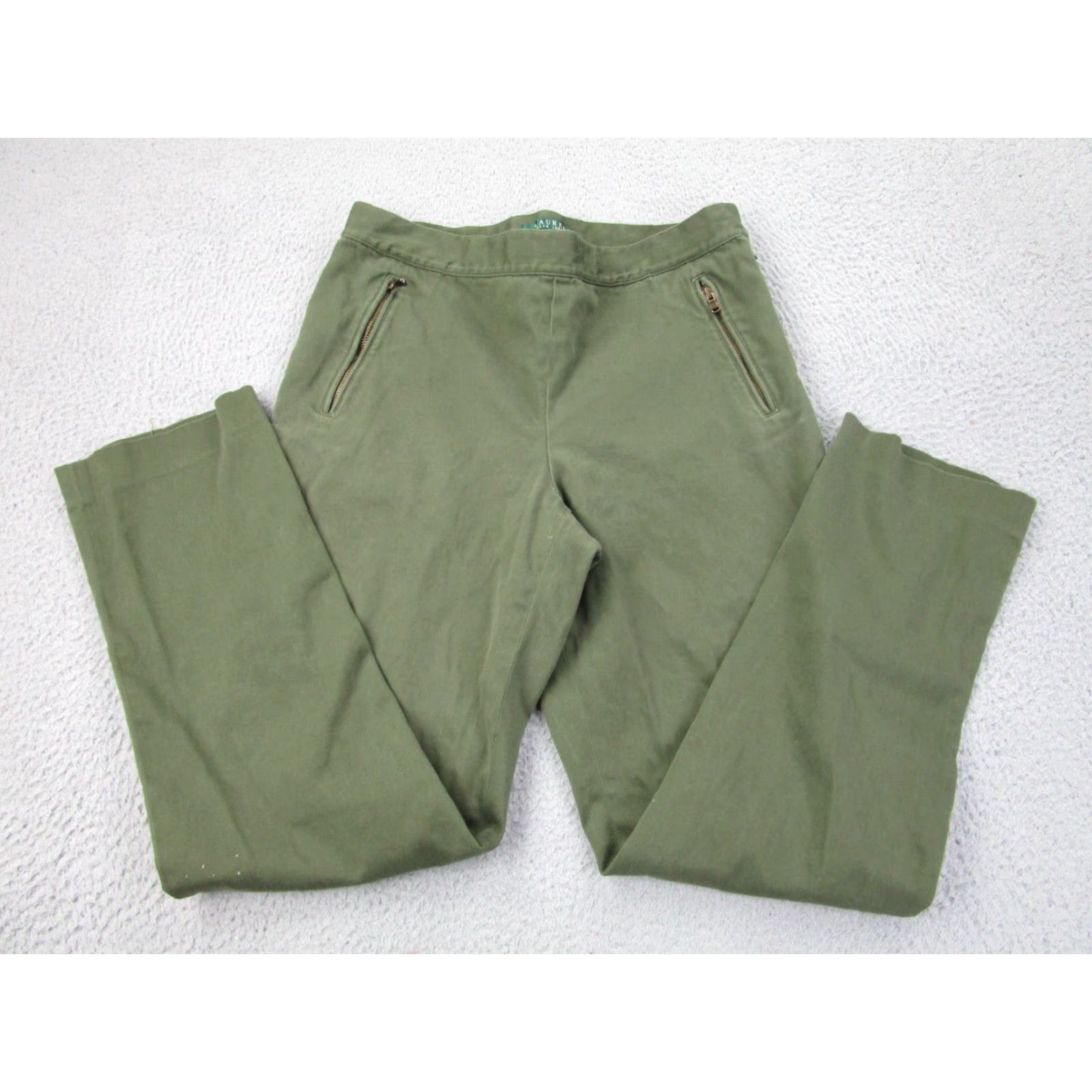 Ralph Lauren Ralph Lauren Pants Womens 8 Green Straight Chino Army Size 30" / US 8 / IT 44 - 7 Thumbnail