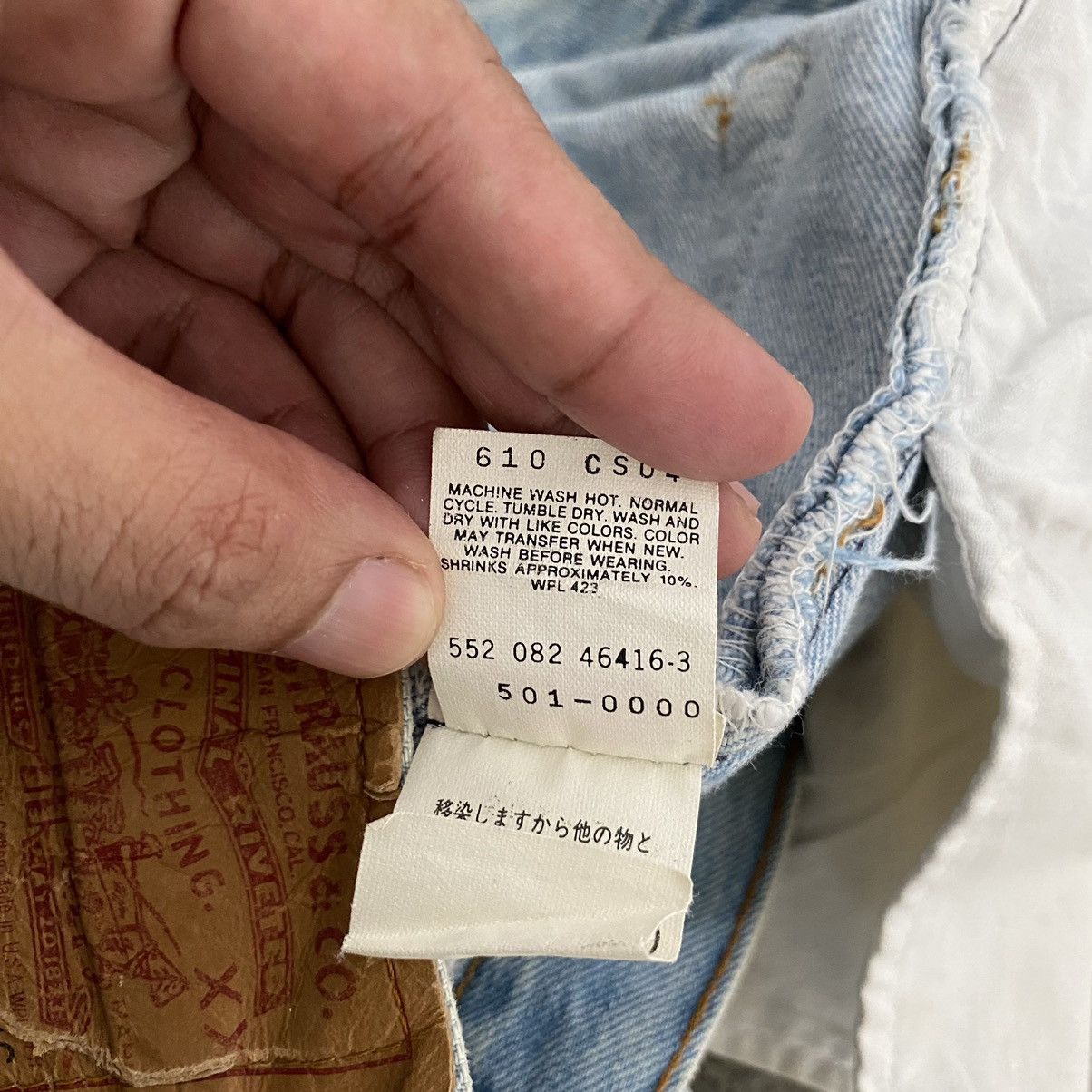 Levi's Vintage 1990 Levis 501 Light Blue Mud Jeans Size US 31 - 25 Thumbnail