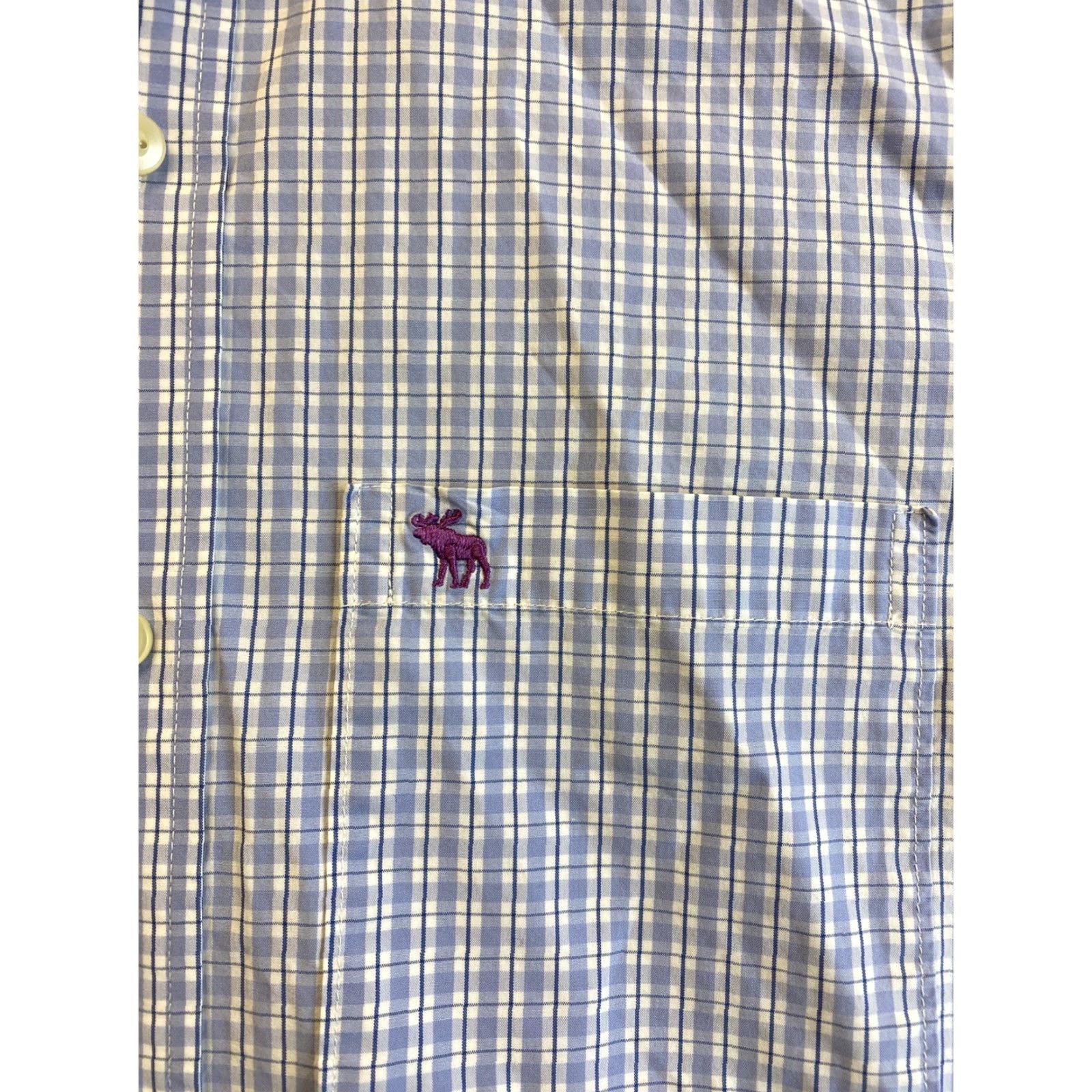 Abercrombie & Fitch Abercrombie & Fitch Shirt Mens 17 XL Button-Up Blue Plaid Cotton Long Sleeve Casual /31-56 Button-Down Classic Regular Vintage No N/A Size US XL / EU 56 / 4 - 7 Thumbnail