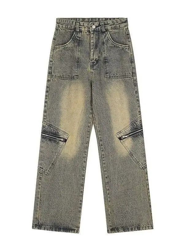 Japanese Brand Retro loose straight leg wide leg jeans Size US 30 / EU 46 - 4 Thumbnail