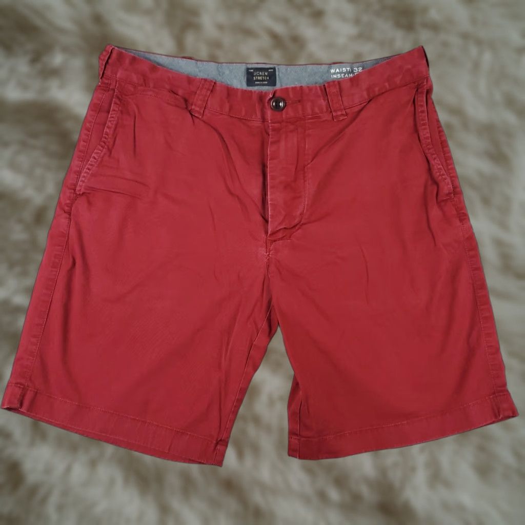 J.Crew VINTAGE J.Crew Men's Shorts Size 32 Red Casual Flat Front Chino Summer Size US 32 / EU 48 - 1 Thumbnail