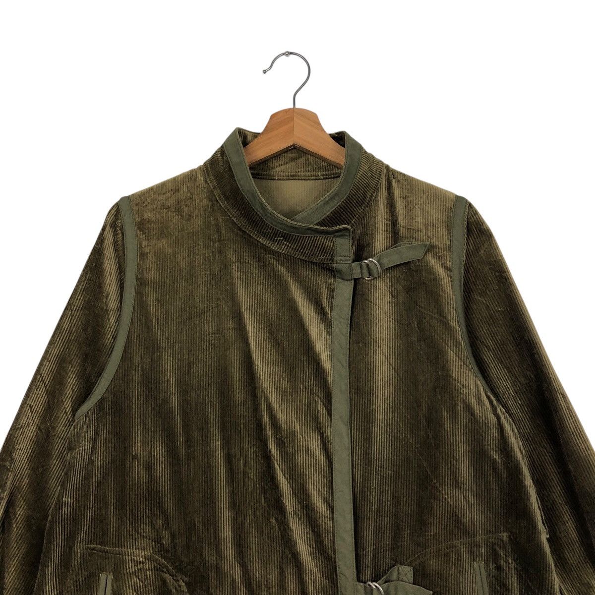 Issey Miyake 📌Vintage Long Jacket Corduroy Rain Pearl Hidden Collar Size US M / EU 48-50 / 2 - 4 Thumbnail