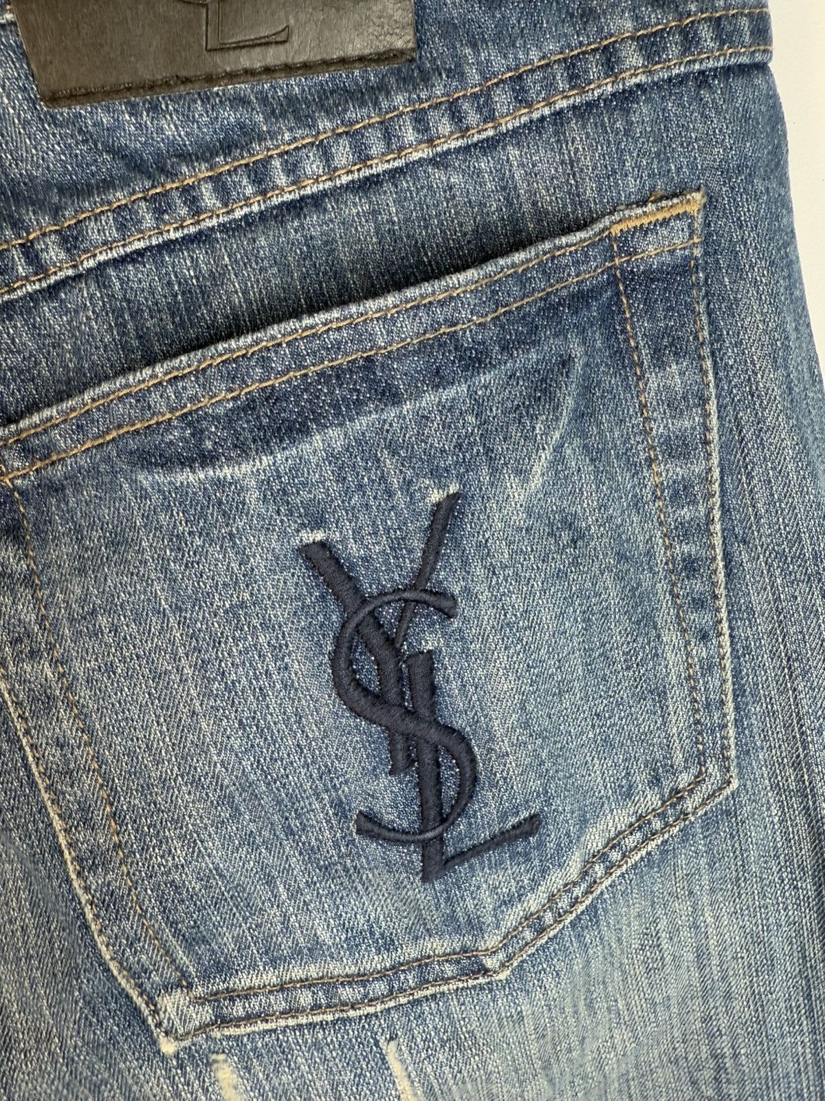 Yves Saint Laurent 36x32 YSL Jeans Denim Pants Blue Indigo Size US 36 / EU 52 - 5 Thumbnail