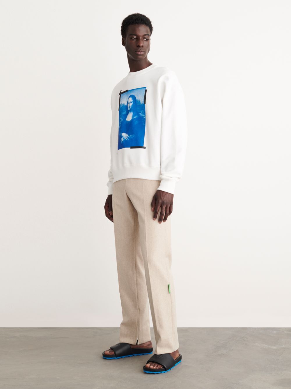 Off-White White Mona Lisa Logo Oversized Sweatshirt Size US M / EU 48-50 / 2 - 2 Thumbnail