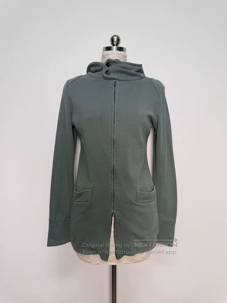 Yohji Yamamoto YOHJI YAMAMOTO Greenish Grey Zip-Up Hooded Sweatshirt Jack Size US L / EU 52-54 / 3 - 1 Thumbnail