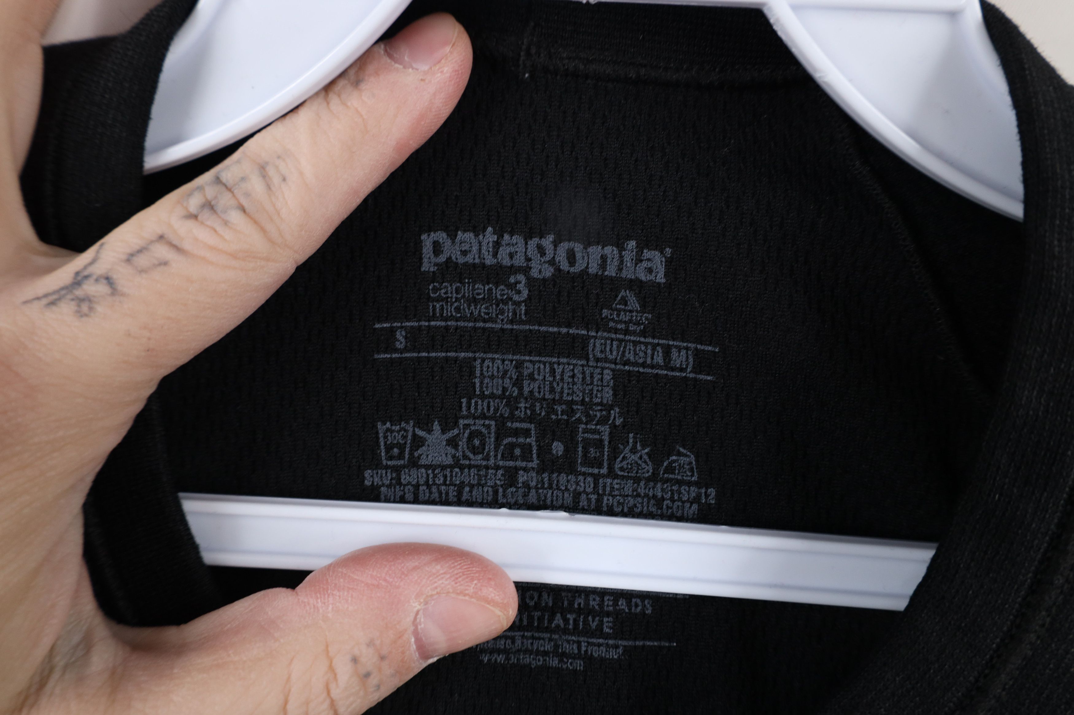 Patagonia × Vintage Patagonia 3 Midweight Thermal Knit Long Sleeve T-Shirt Black Size US S / EU 44-46 / 1 - 6 Thumbnail