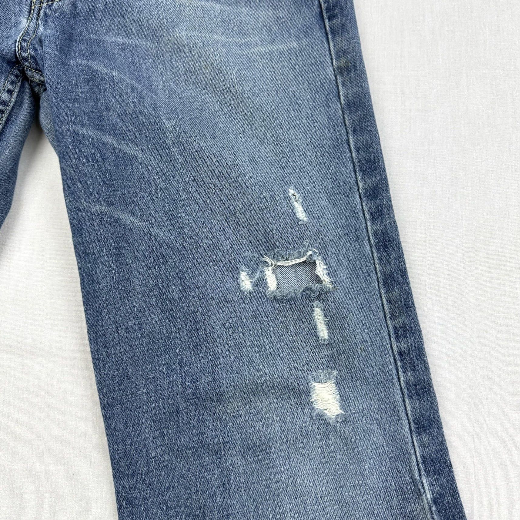 Vintage VINTAGE Aéropostale Jeans Womens Flared 3/4 Blue Grunge Y2K Retro Punk Style Denim Size 26" / US 2 / IT 38 - 3 Thumbnail