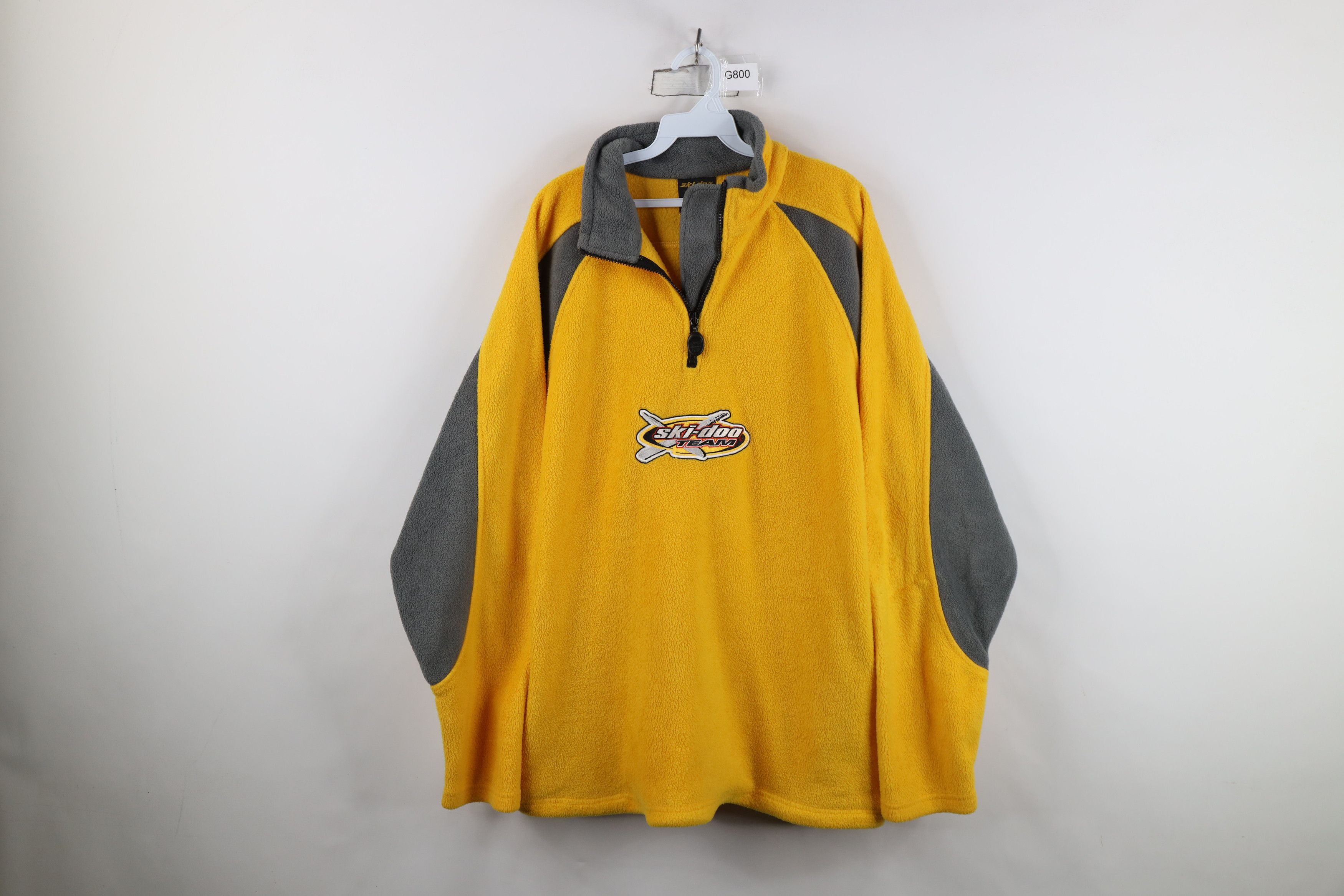 Vintage Vintage 90s Ski Doo Bombardier Half Zip Fleece Sweater Size US XL / EU 56 / 4 - 1 Thumbnail