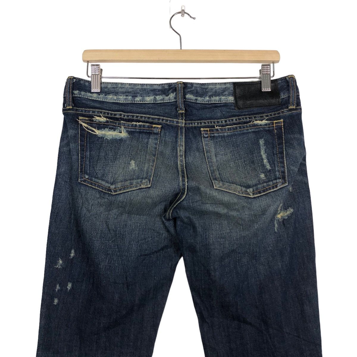 Japanese Brand 🔥90’s VINTAGE BOW CUT DISTRESSED DENIM JEANS MOUSSY JAPAN Size US 30 / EU 46 - 10 Thumbnail