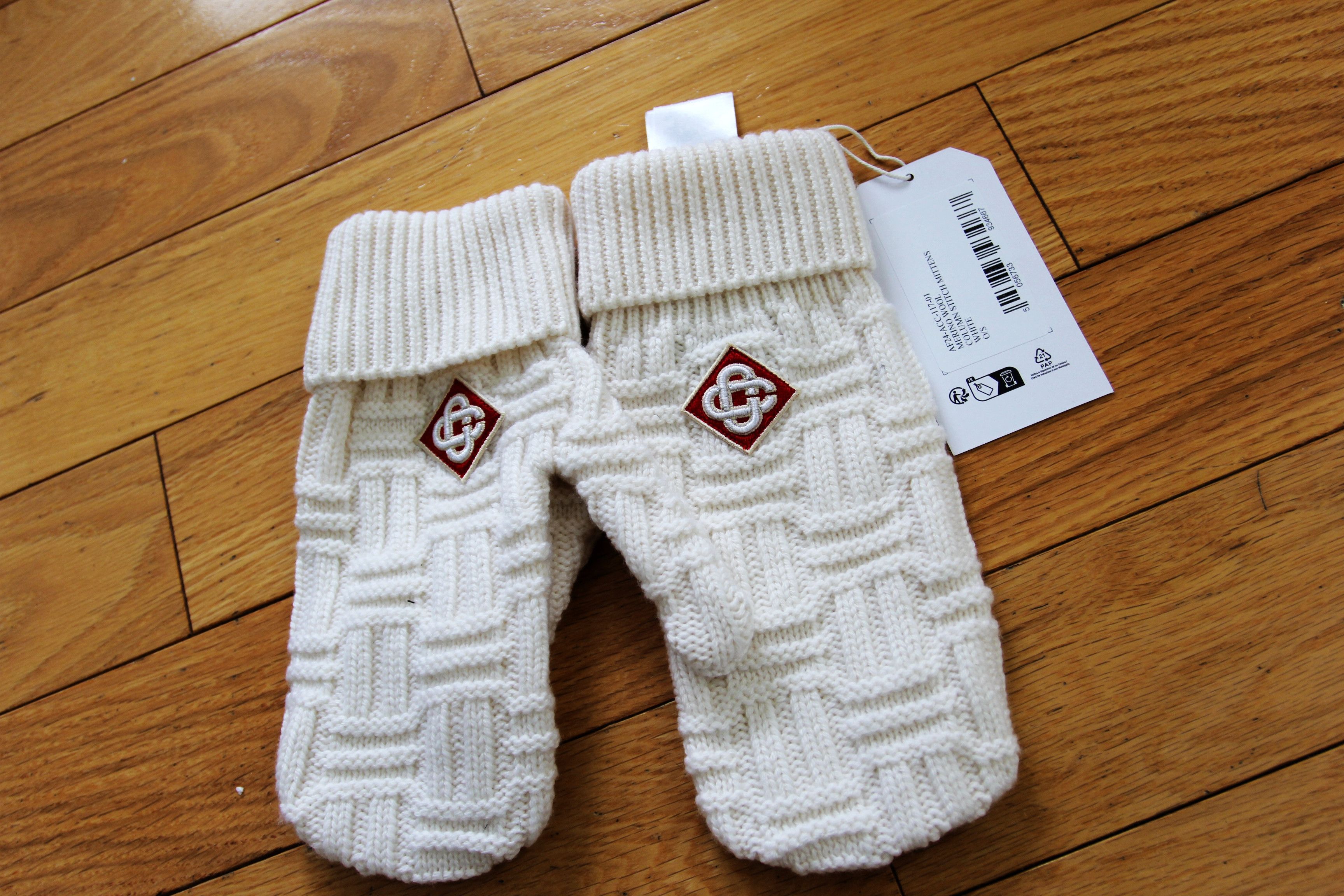 Casablanca BNWT AW24 CASABLANCA COLUMN STITCH MITTENS GLOVES Size ONE SIZE - 2 Thumbnail