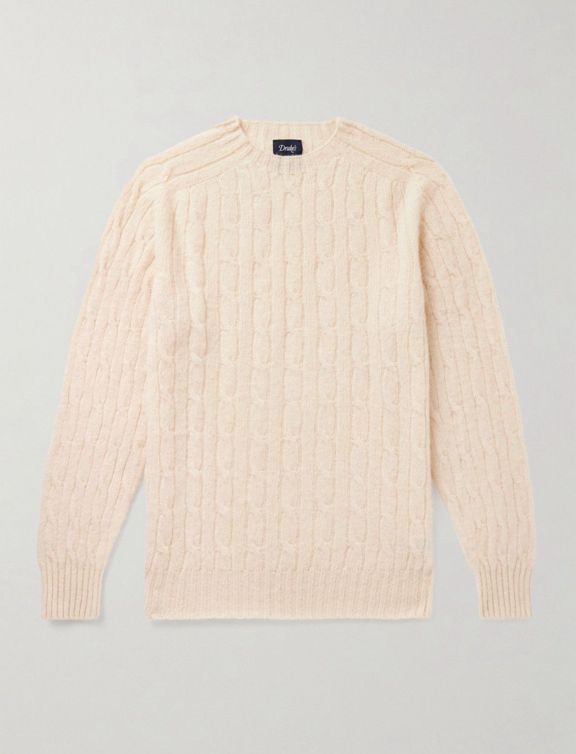 Drake's Shetland Wool Cable Sweater Size US XXL / EU 58 / 5 - 5 Thumbnail