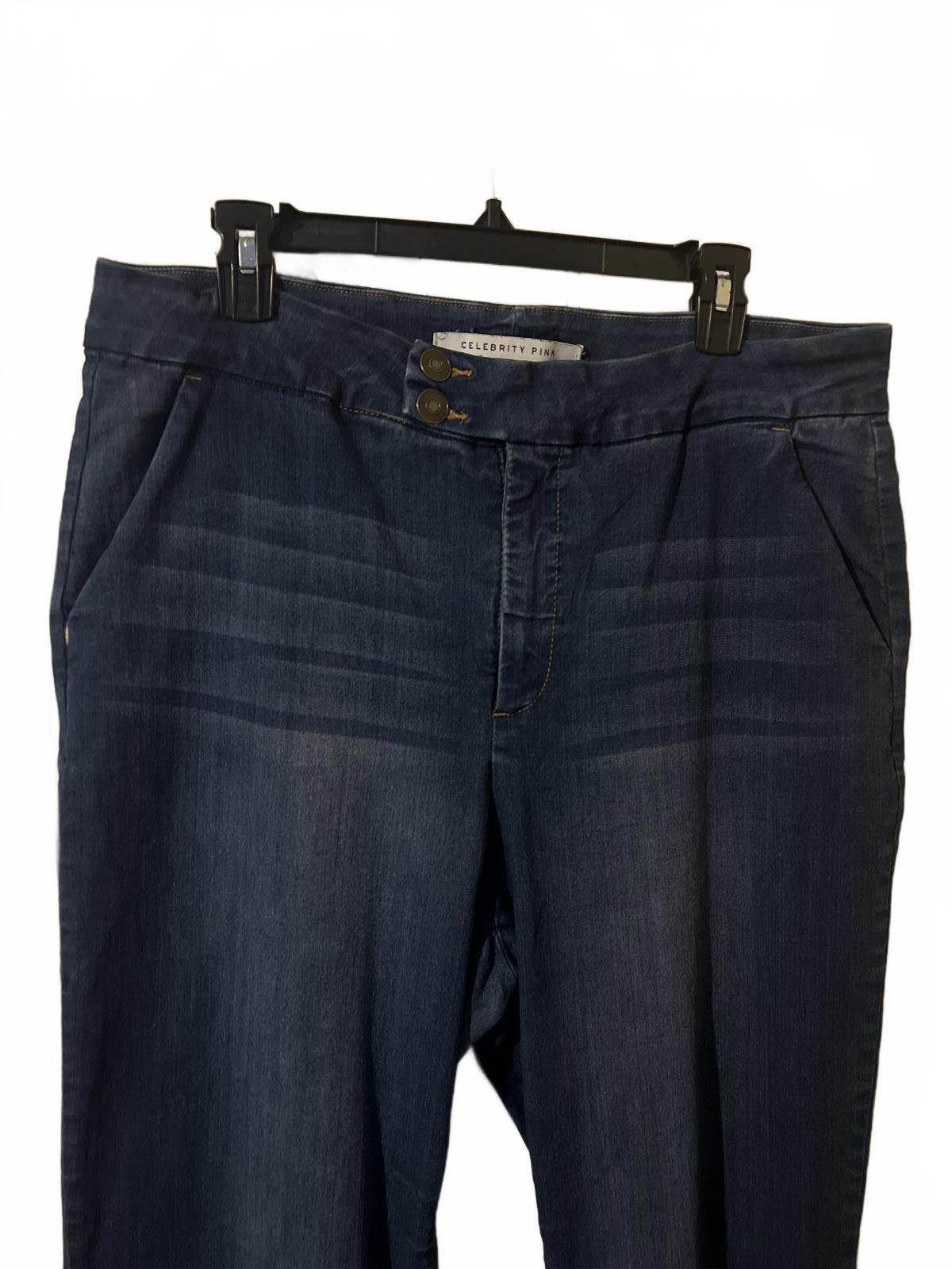 Other Celebrity Pink Women's Dark Blue Flare Jeans 16 Size 38" / US 16 / IT 52 - 3 Thumbnail