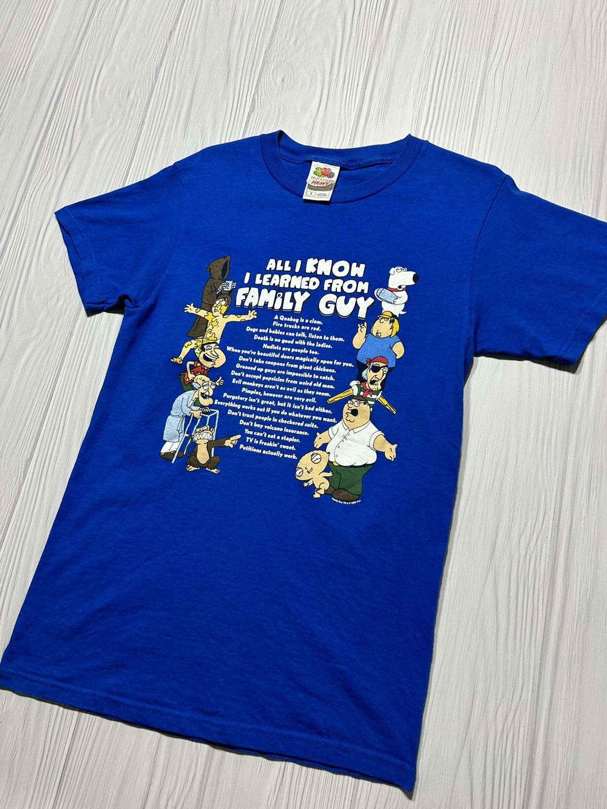 Vintage Vintage 2005 FAMILY GUY ALL I KNOW IS FROM FAMILY GUY TEE Size US S / EU 44-46 / 1 - 2 Thumbnail