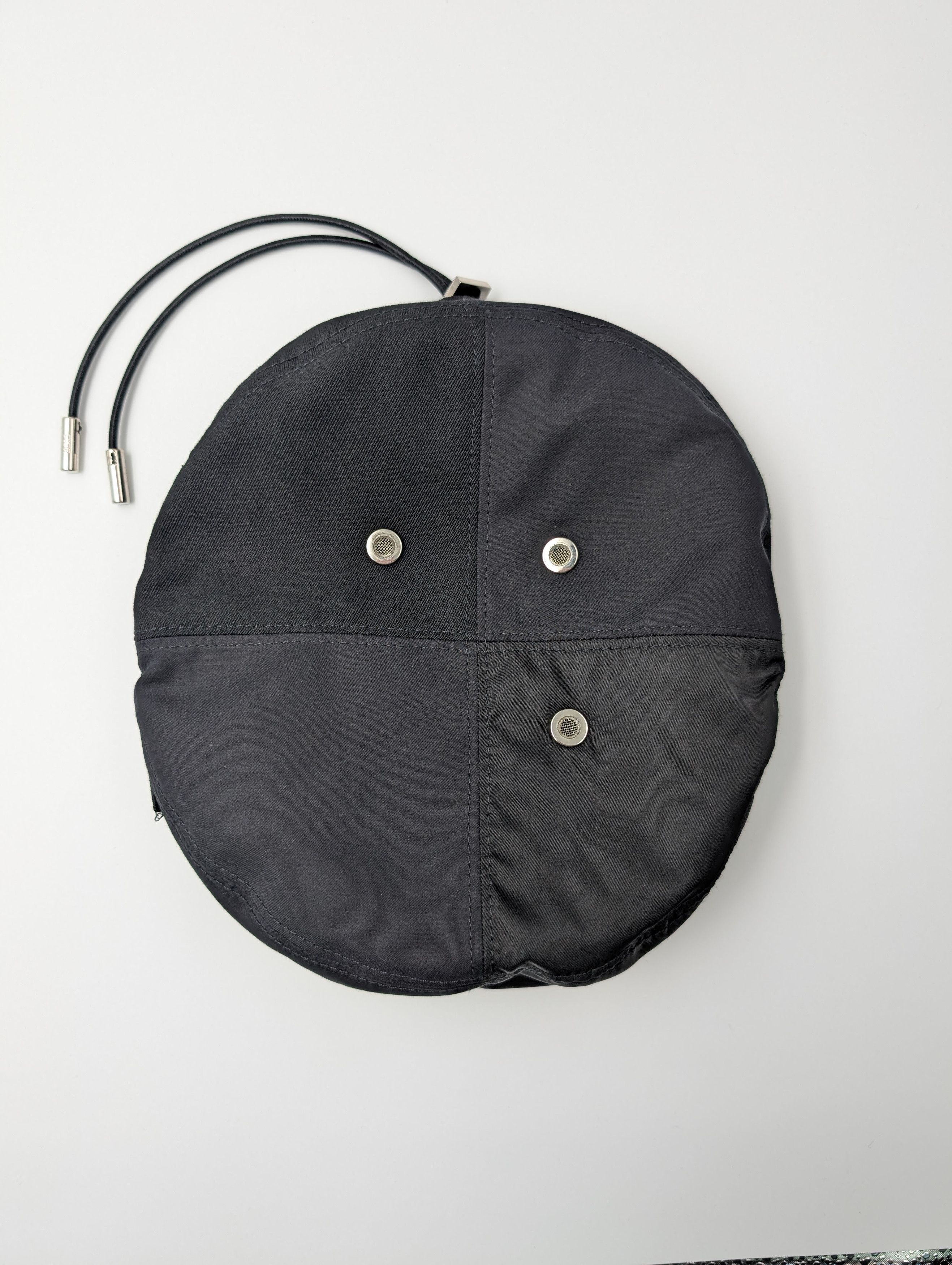 Dior × Sacai Black Beret With Drawstring Size ONE SIZE - 8 Thumbnail
