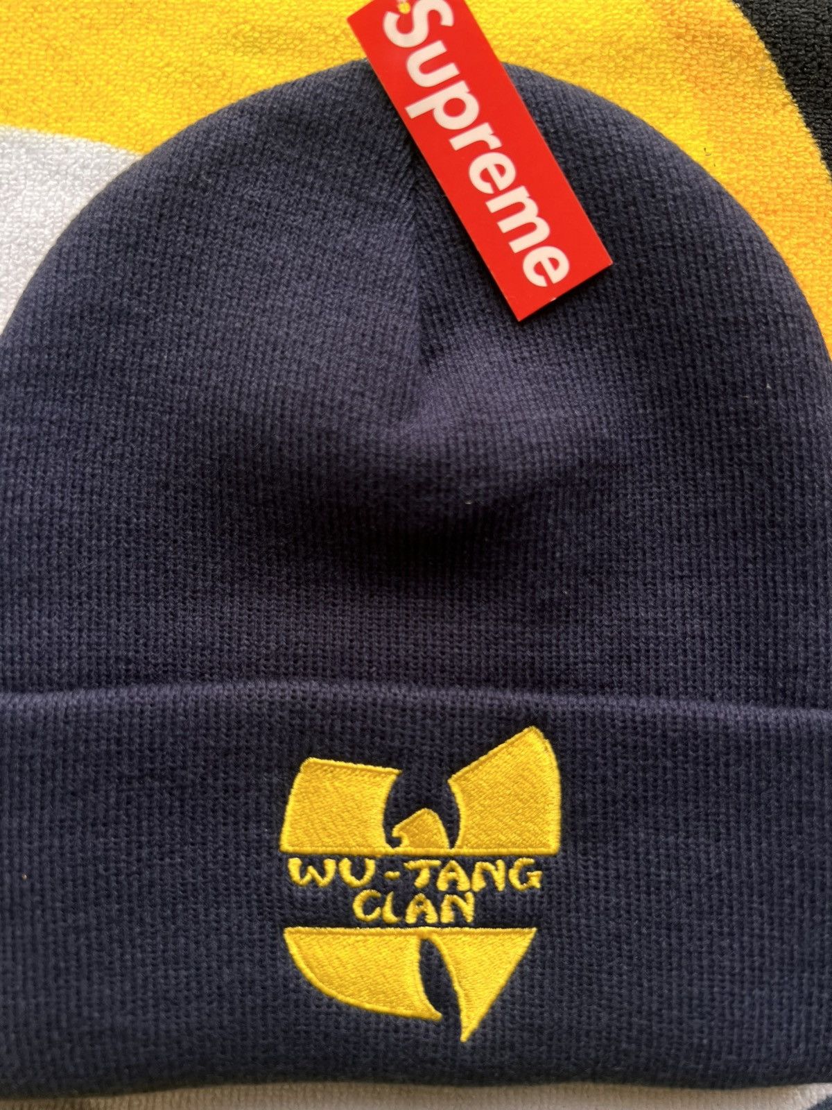 Supreme Supreme x Wu-Tang Clan Beanie Navy yellow hat cap headwear Size ONE SIZE - 3 Thumbnail