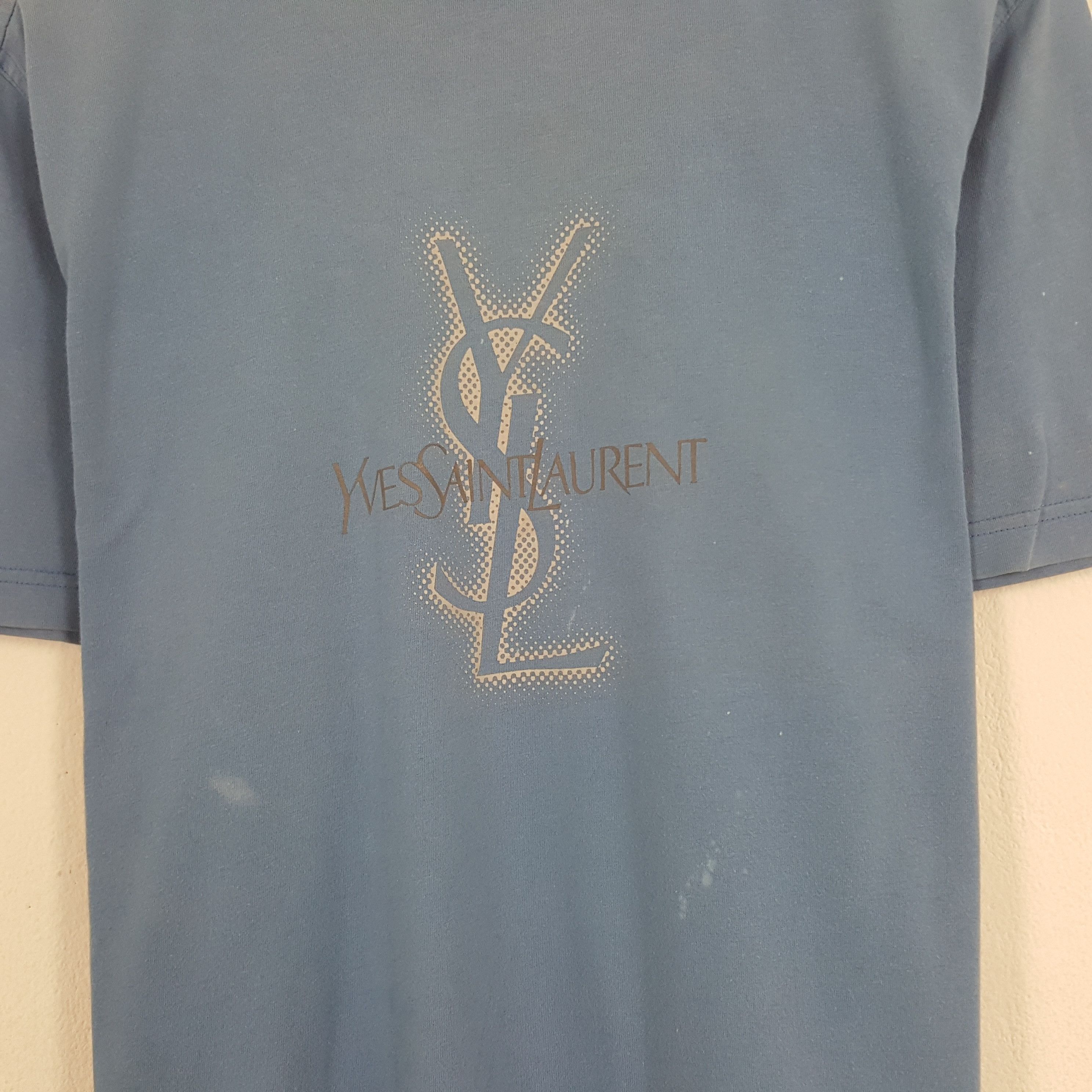 Vintage × Yves Saint Laurent Vintage Yves Saint Laurent Logo Tshirt Size US L / EU 52-54 / 3 - 2 Thumbnail
