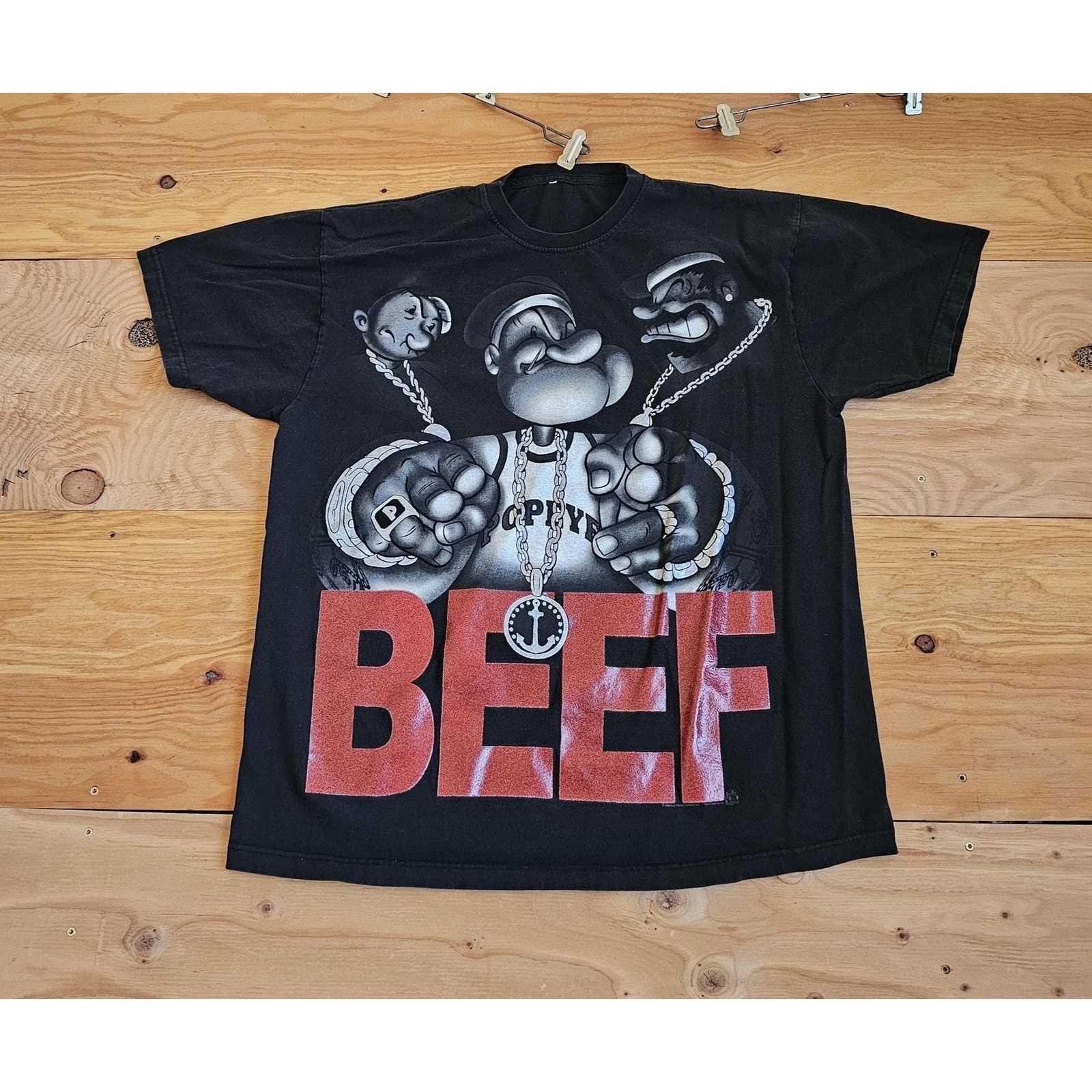 Other Popeye Beef King Features Black T-Shirt Sz 2XL Y2K Size US XXL / EU 58 / 5 - 1 Thumbnail