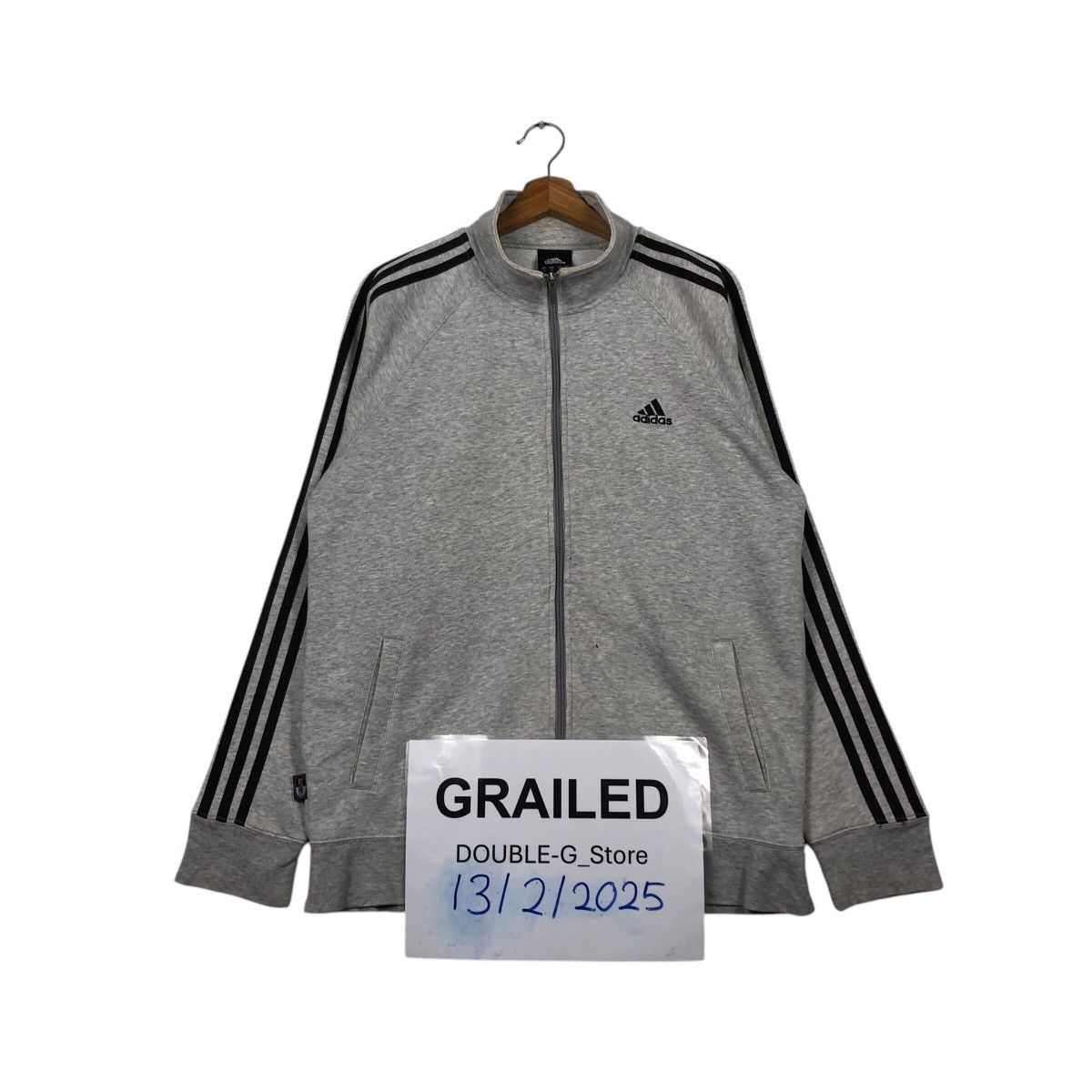 Adidas Adidas 3Stripes Track Jacket Classic Grey ZipUp Minimal Logo Size US M / EU 48-50 / 2 - 1 Thumbnail