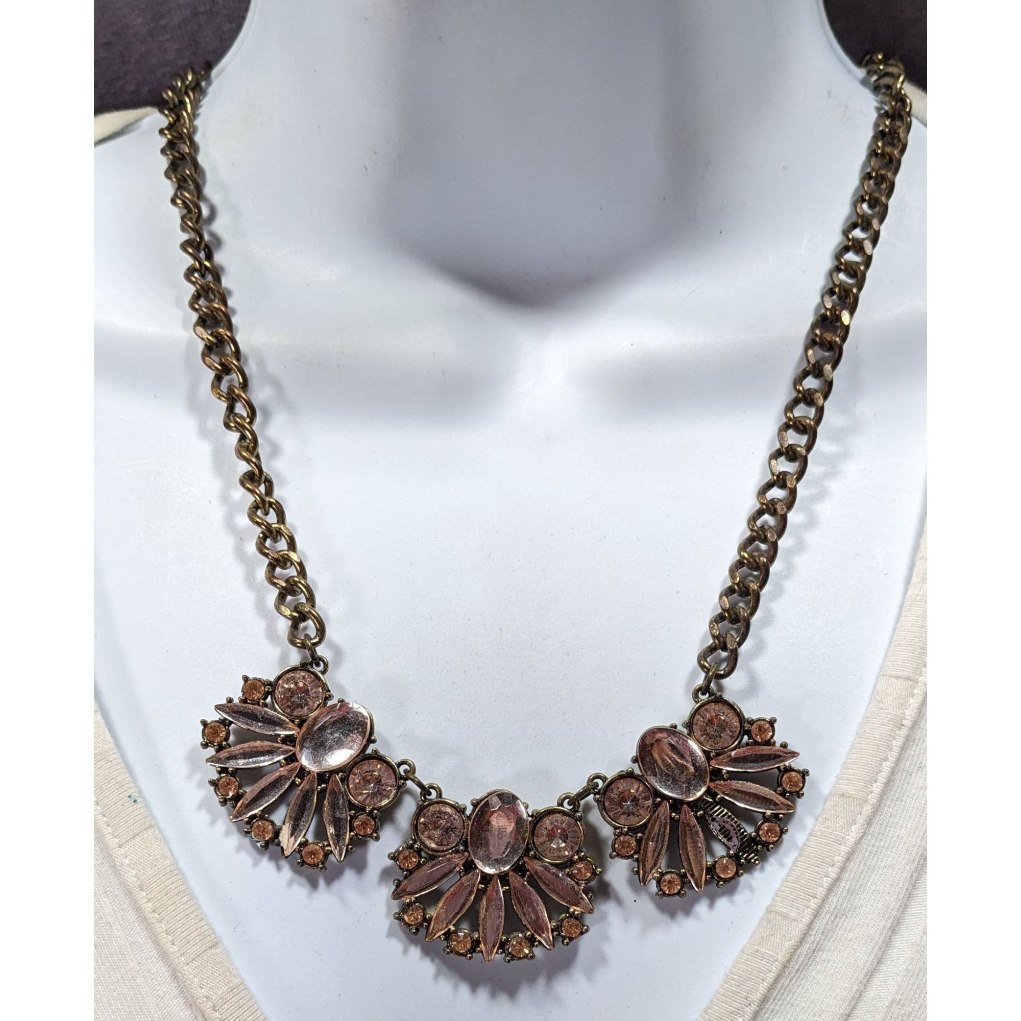 Other Funky Glam Y2K Style Floral Gemmed Statement Necklace (Missi Size ONE SIZE - 5 Thumbnail