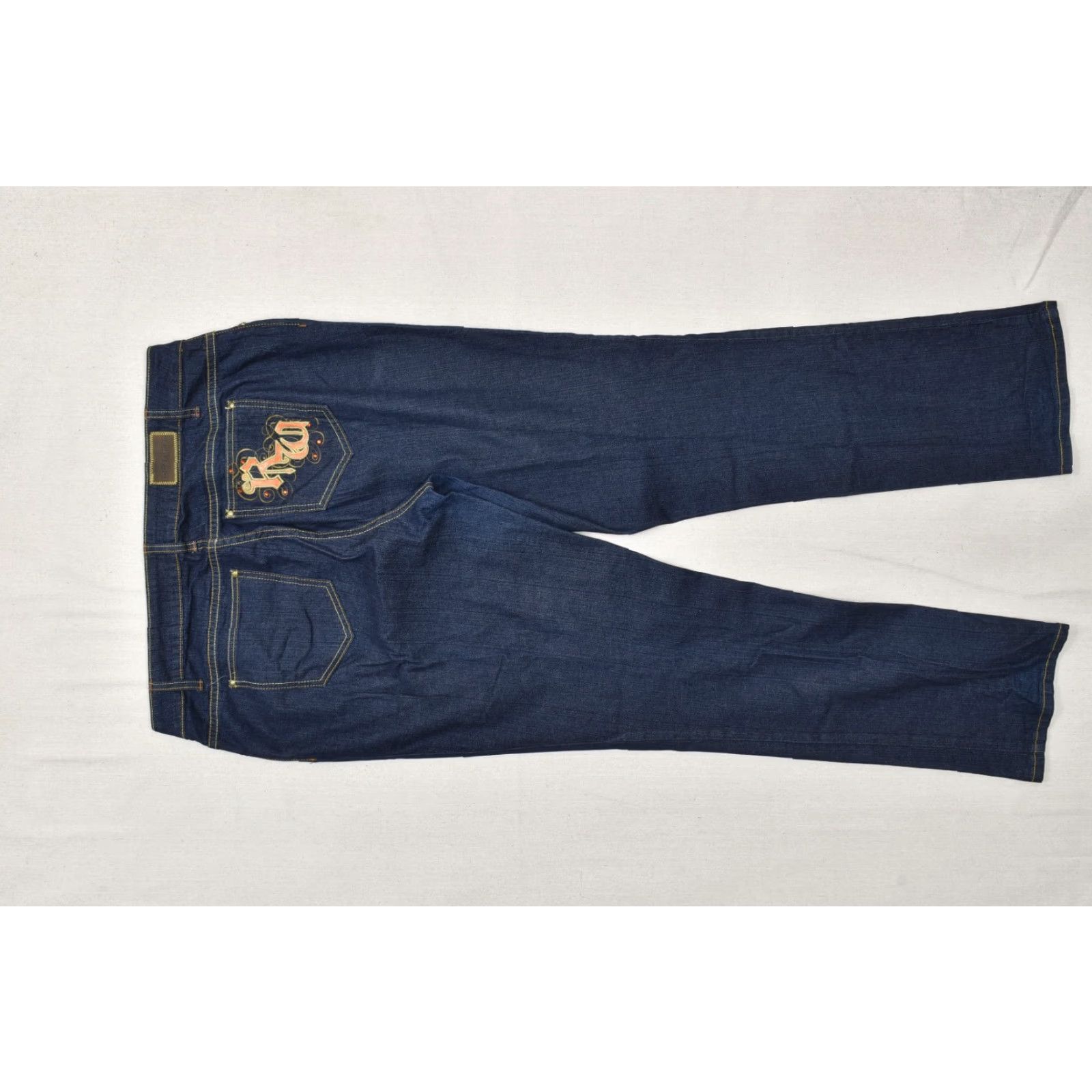 Rocawear Rocawear Women's Jeans Size 16 Dark Wash Bootcut Denim Embroidered Back Pocket Size 38" / US 16 / IT 52 - 8 Thumbnail