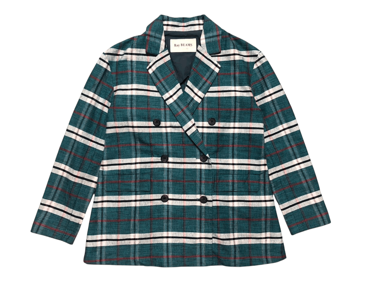 Beams Plus × Japanese Brand Ray Beams Plaid Multicolor Double Breasted Blazer Jacket Size M / US 6-8 / IT 42-44 - 1 Thumbnail