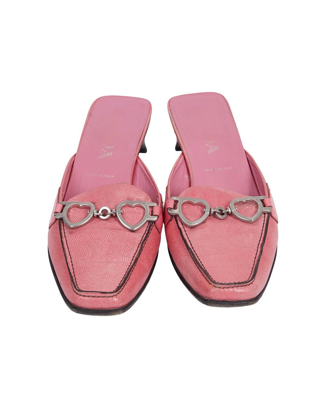 Prada Prada S/S2000 Heart Mules Size US 8 / IT 38 - 1 Thumbnail