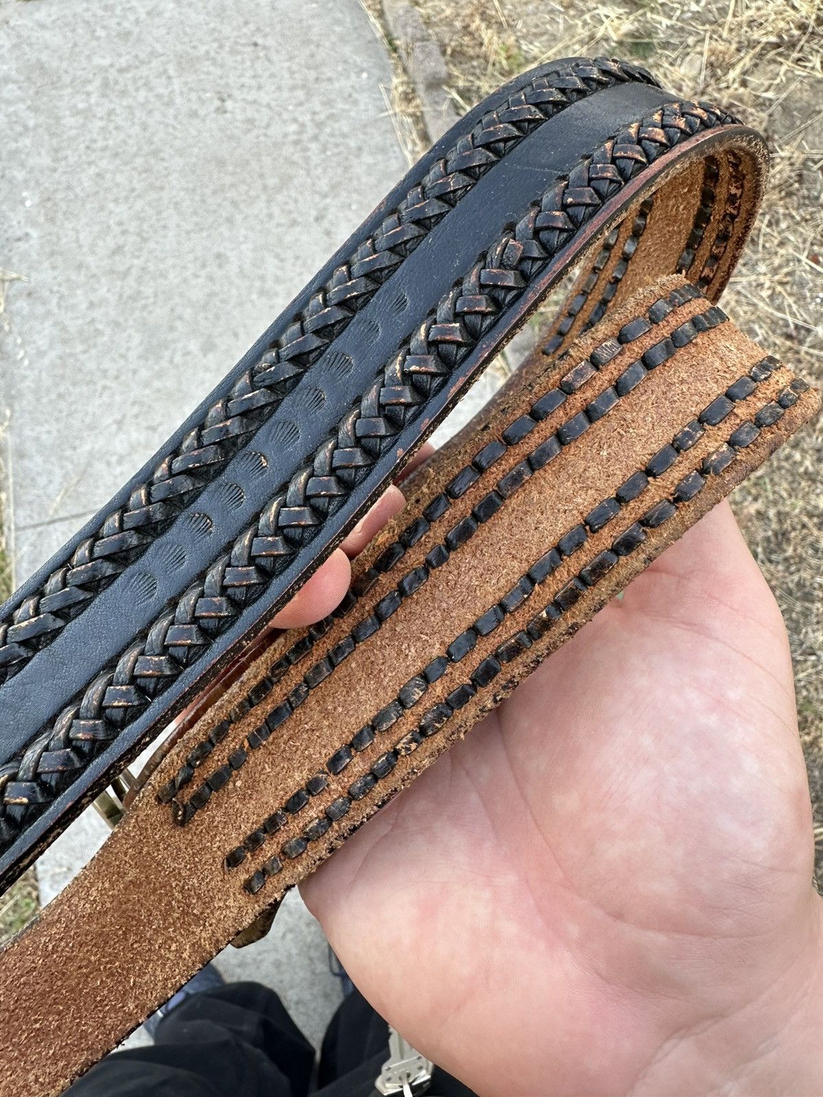 Handmade × Vintage Solid brass “NICK” belt Size 34 - 2 Thumbnail