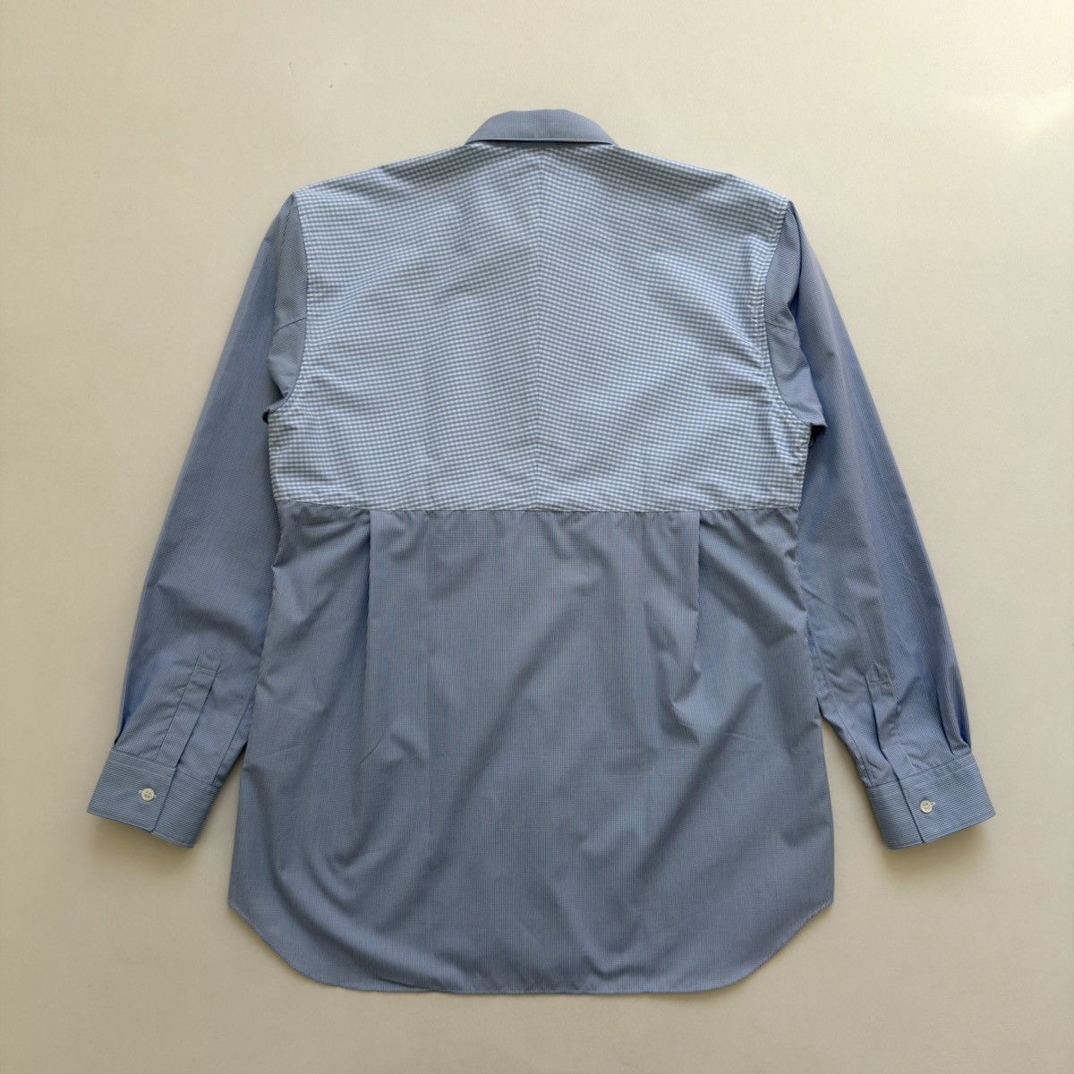 Comme des Garcons Blue/White Patch Work Check Gingham Shirt Size US M / EU 48-50 / 2 - 12 Thumbnail