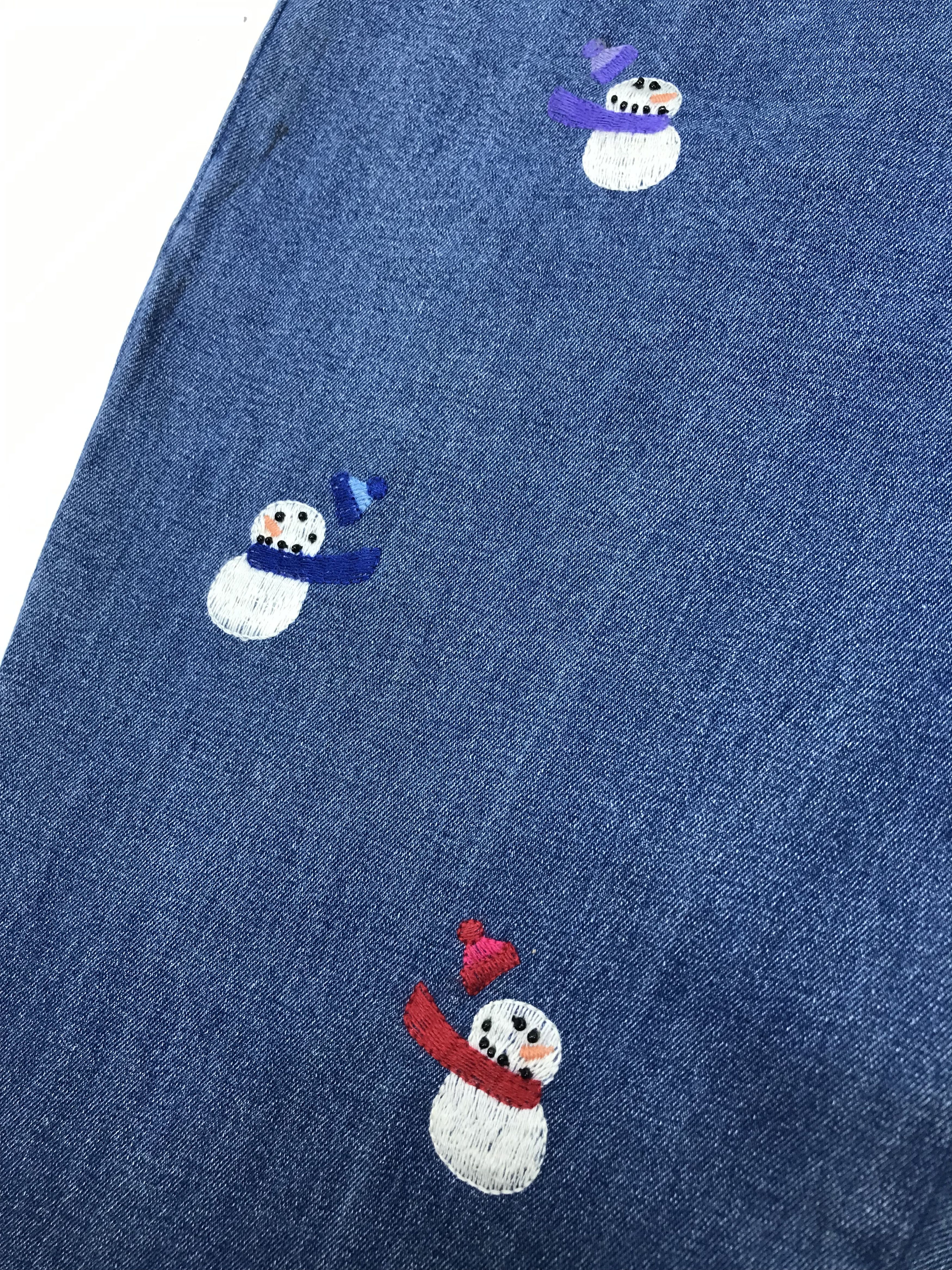 Quacker Factory Vintage Quacker Factory Embroidered Snow Man Jeans Size 33" - 12 Thumbnail