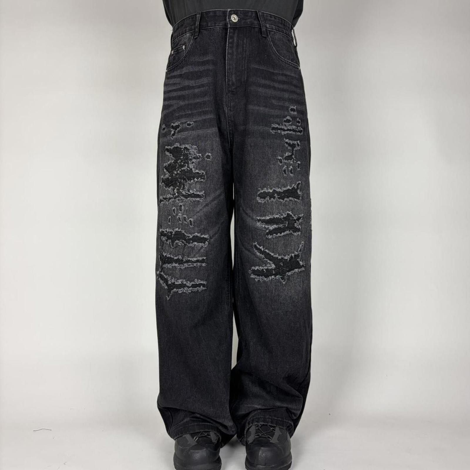 Other Black Wide Leg Boro Denim Size US 34 / EU 50 - 1 Thumbnail