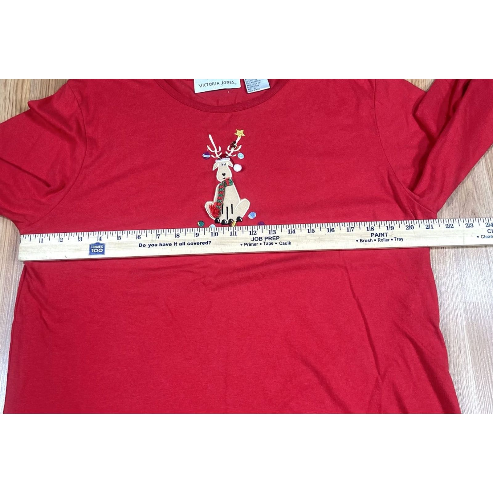 Vintage Victoria Jones Shirt Womens XL Red Long Sleeve Cotton-Polyester Blend Vintage: No Size XL / US 12-14 / IT 48-50 - 6 Thumbnail