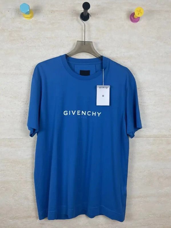 Givenchy Givenchy Blue Cotton Men's T-Shirt 0089 Size US XXL / EU 58 / 5 - 1 Thumbnail