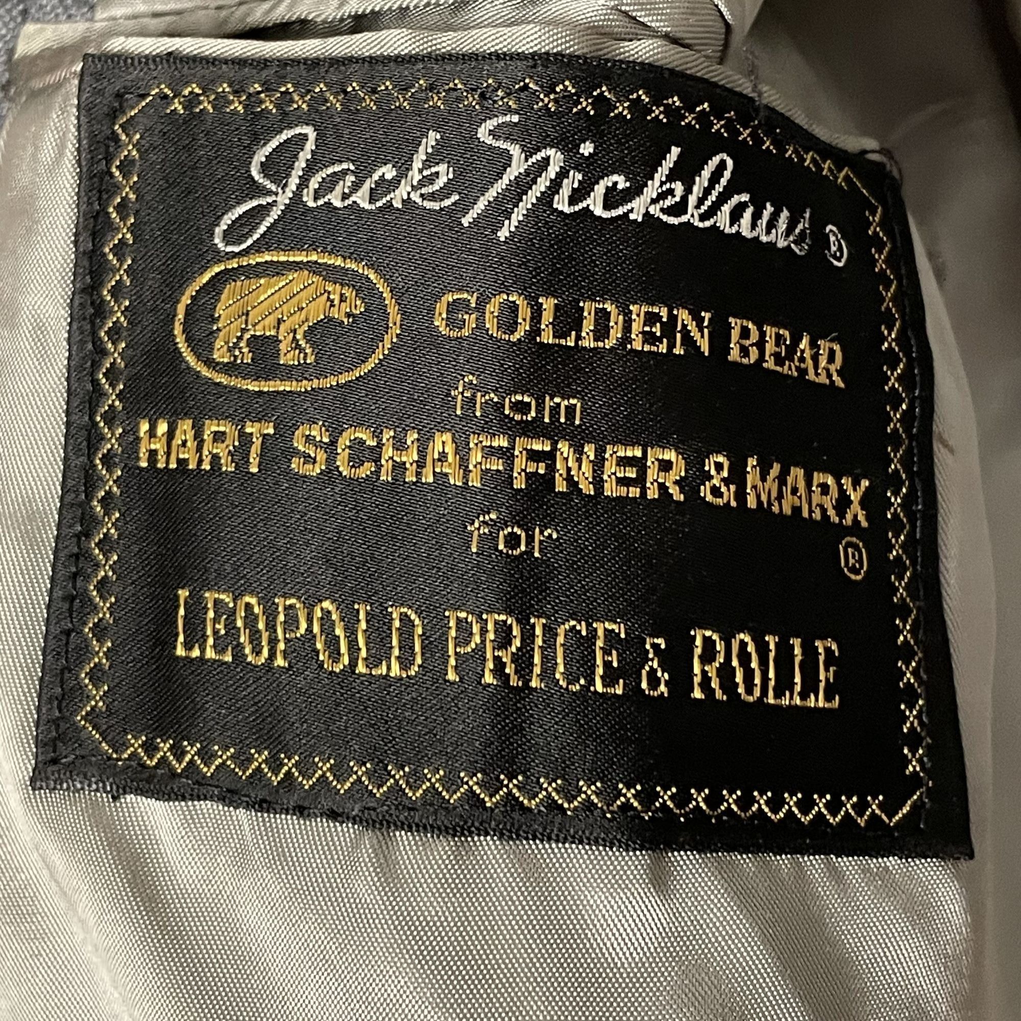Golden Bear Vtg Jack Nicklaus Gray Sport Coat GOLDEN BEAR Jacket Size 38L - 5 Thumbnail