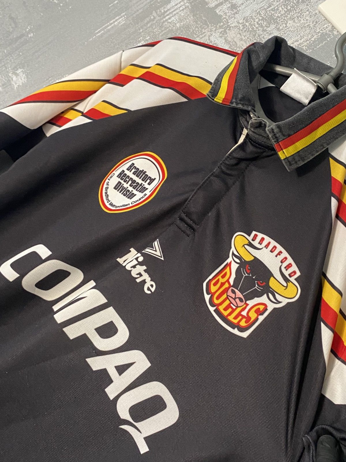 Vintage Bradford Bulls Mitre Rugby Jersey 1997 Paul #1 Match Worn Size US M / EU 48-50 / 2 - 4 Thumbnail