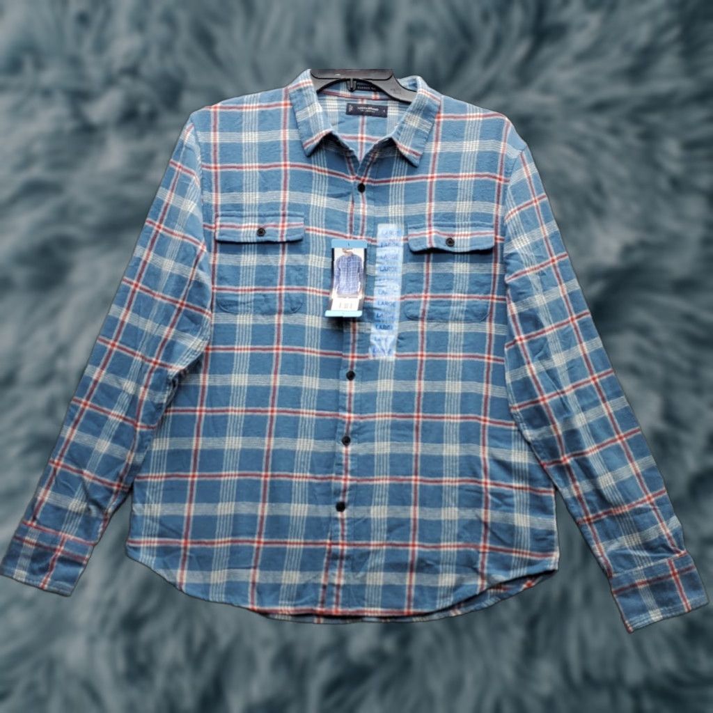 Lucky Brand Lucky Brand Flannel Shirt Mens Large Multi Plaid Classic Fit Collared Button Up Size US L / EU 52-54 / 3 - 1 Thumbnail