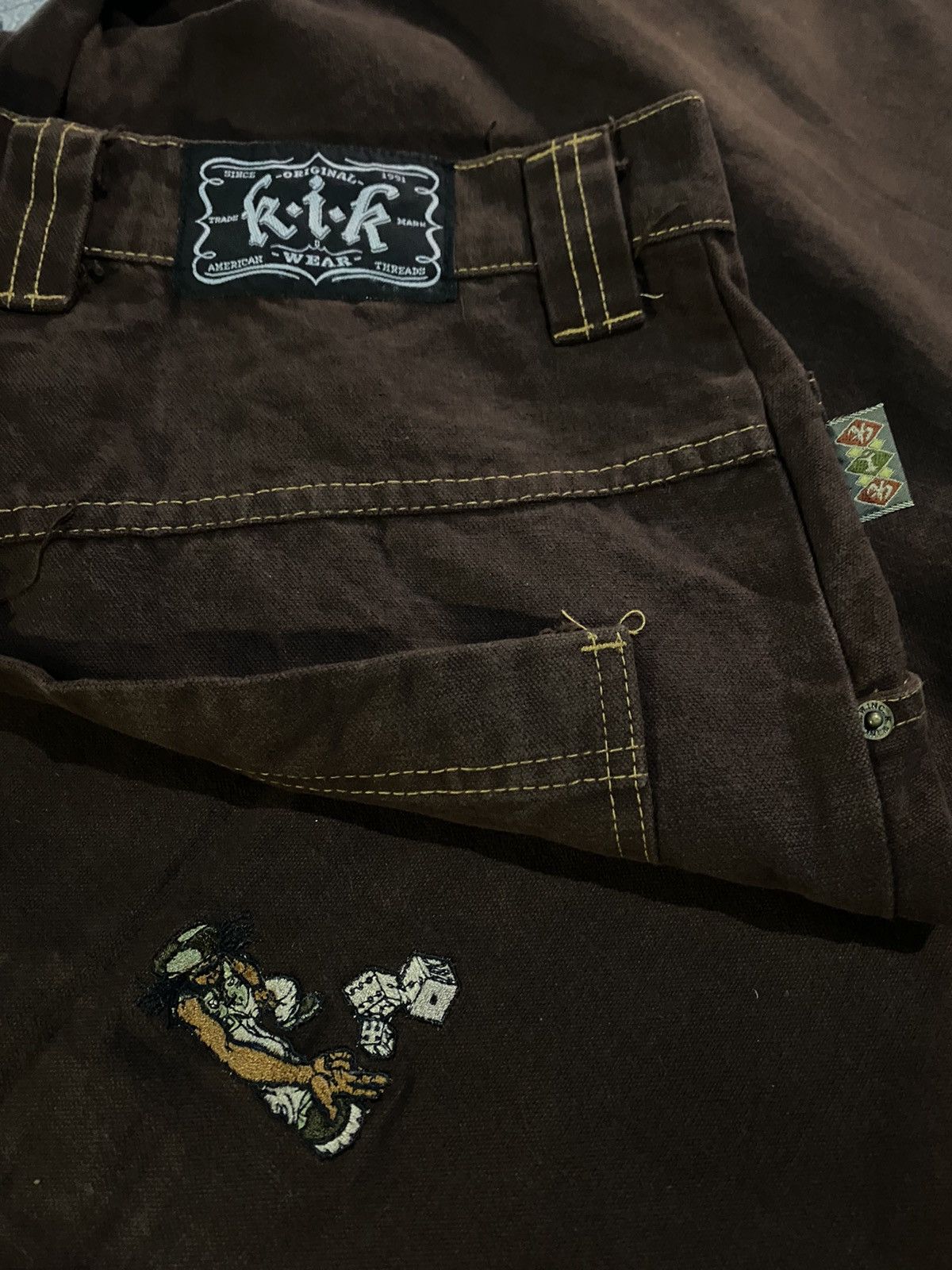 JNCO VINTAGE BAGGY KIKWEAR CLOTHING SKATE PANTS HIP-HOP Y2K Size US 38 / EU 54 - 5 Thumbnail
