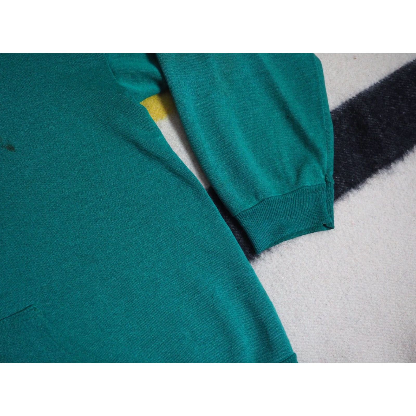 Tultex VINTAGE Tultex Hoodie 80s Green 50/50 Zip Fleece Mens XL Moder n? (Oops) Size US XL / EU 56 / 4 - 5 Thumbnail